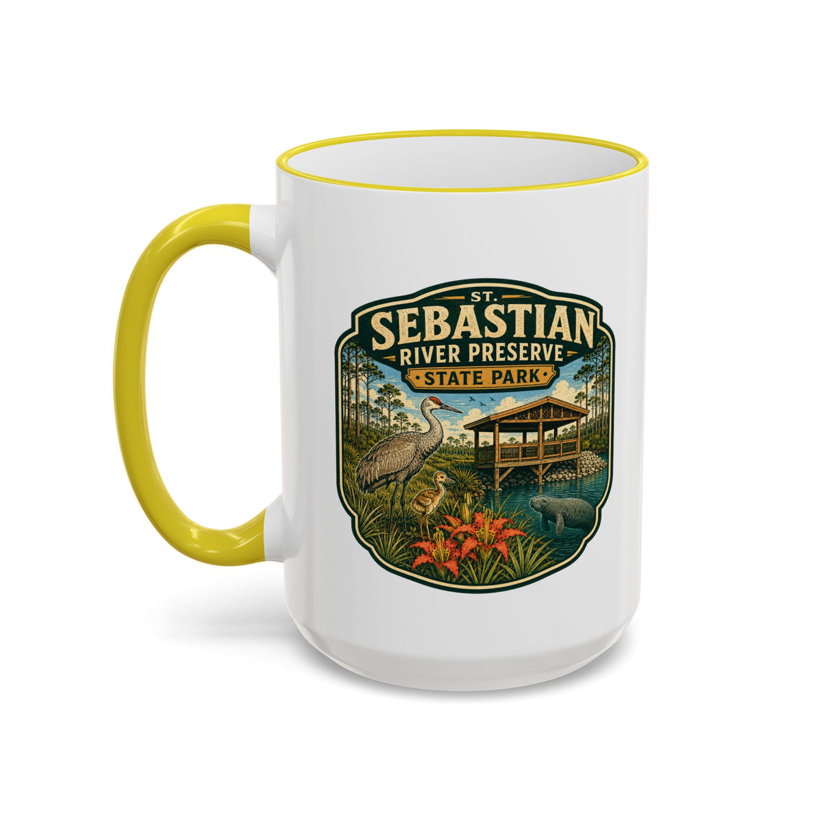 St. Sebastian River Mug — Accent Rim & Handle 11oz/15oz