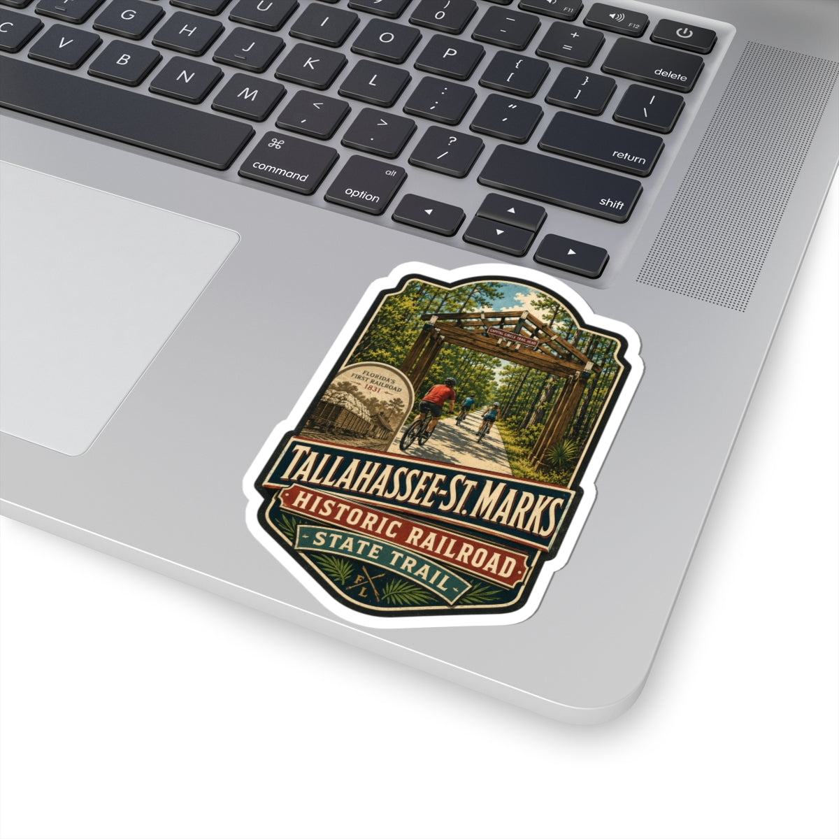 Tallahassee–St. Marks Railroad Trail Sticker — Historic State Trail Bike Decal