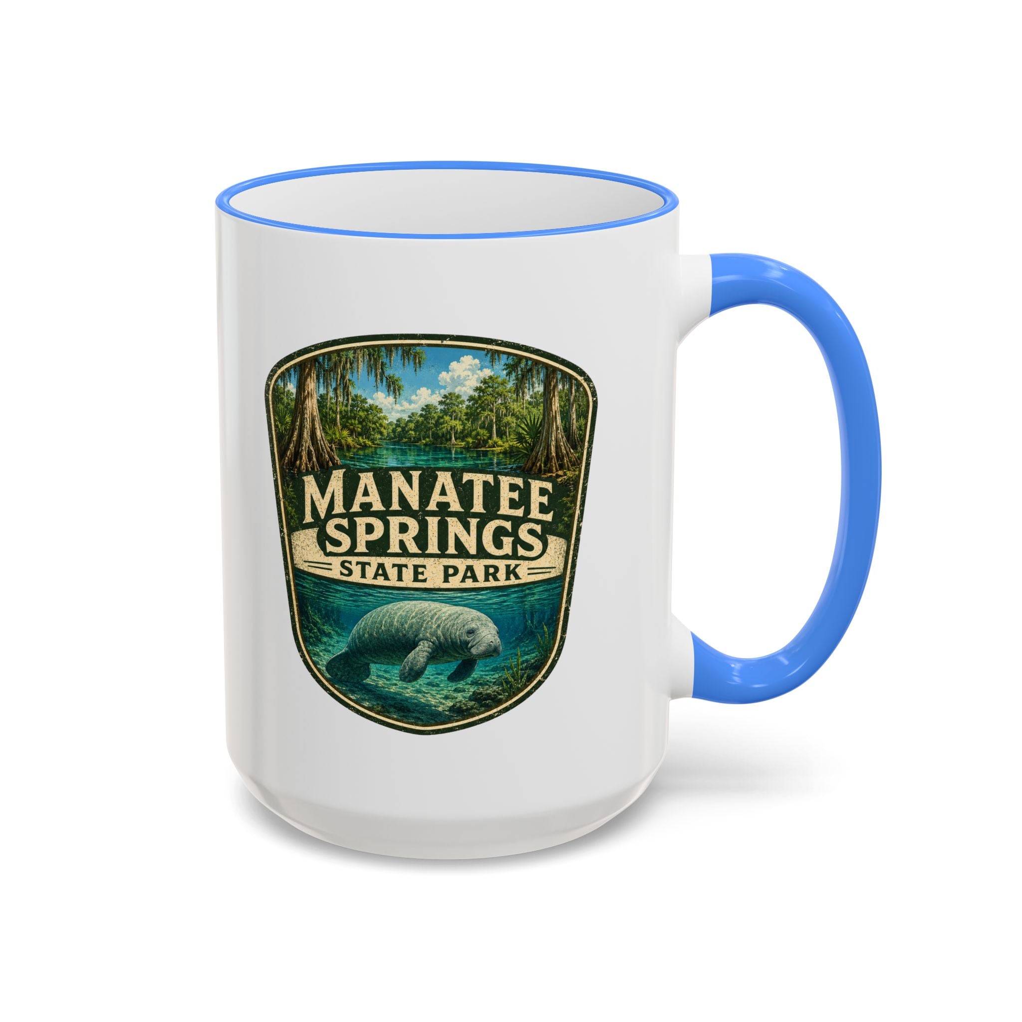 Manatee Springs Manatee Mug — Accent Rim & Handle 11oz/15oz