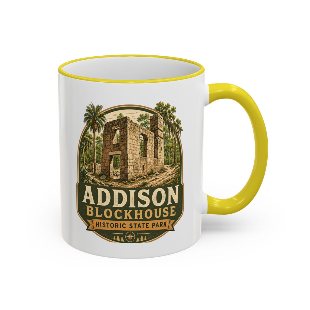 Addison Blockhouse Vintage Mug — Accent Rim & Handle 11oz/15oz