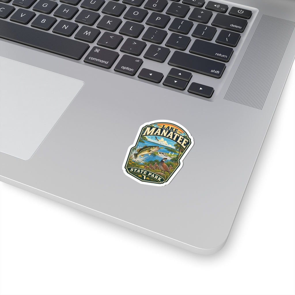 Lake Manatee State Park Sticker — Vintage Fishing & Wildlife Kiss-Cut Decal