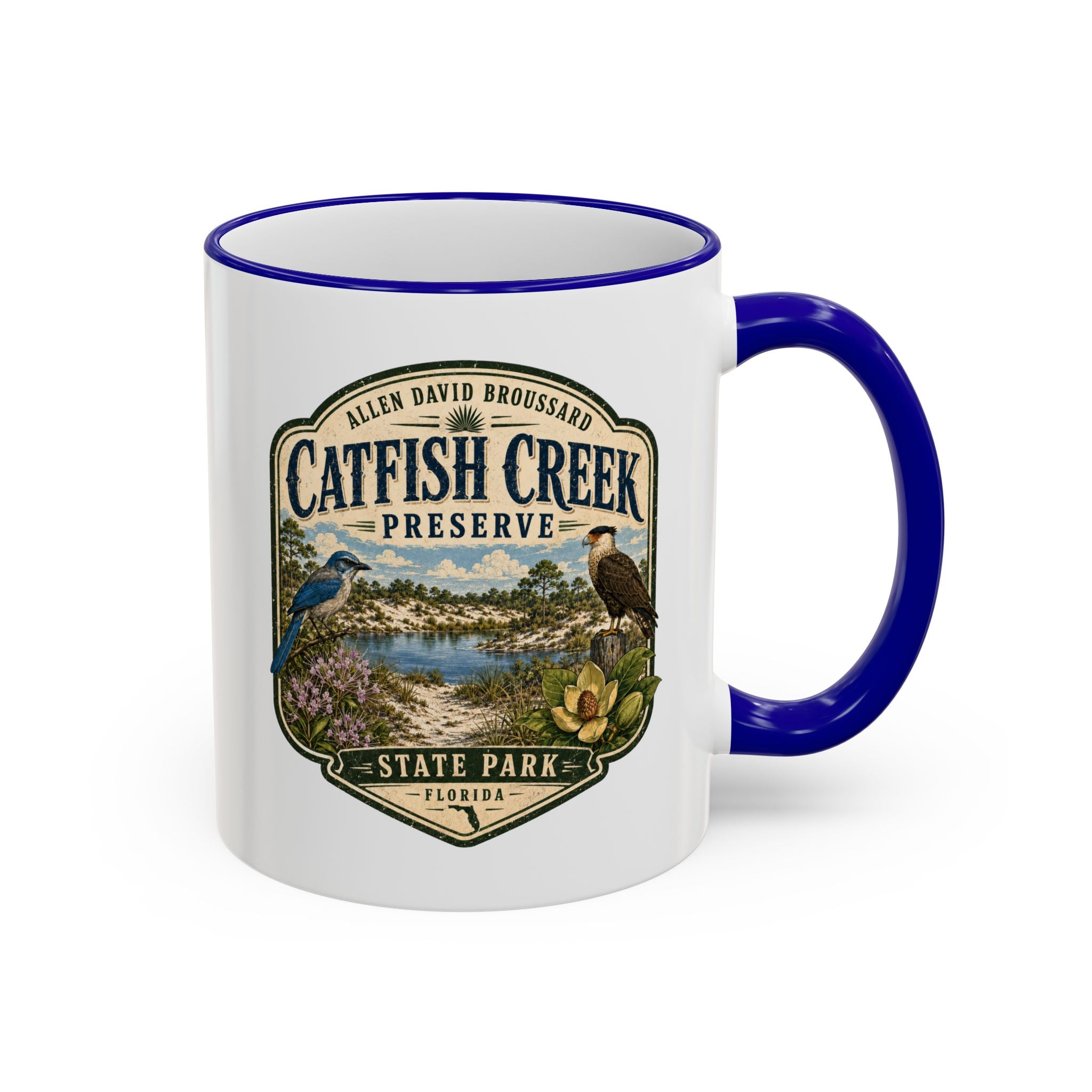 Catfish Creek Vintage Mug — Accent Rim & Handle 11oz/15oz