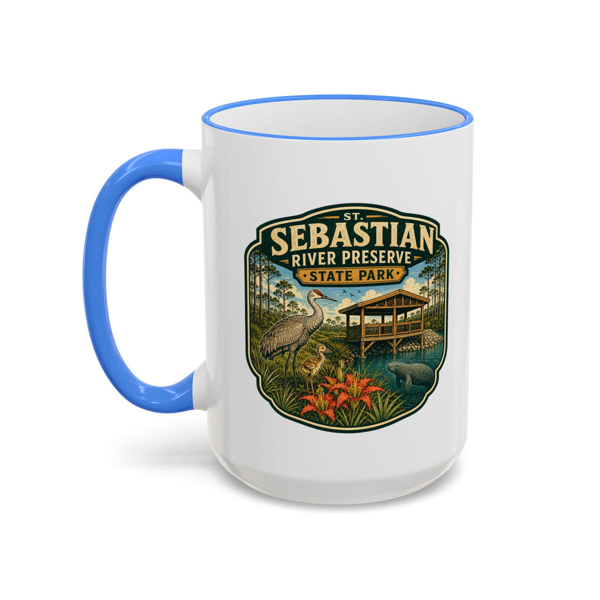 St. Sebastian River Mug — Accent Rim & Handle 11oz/15oz