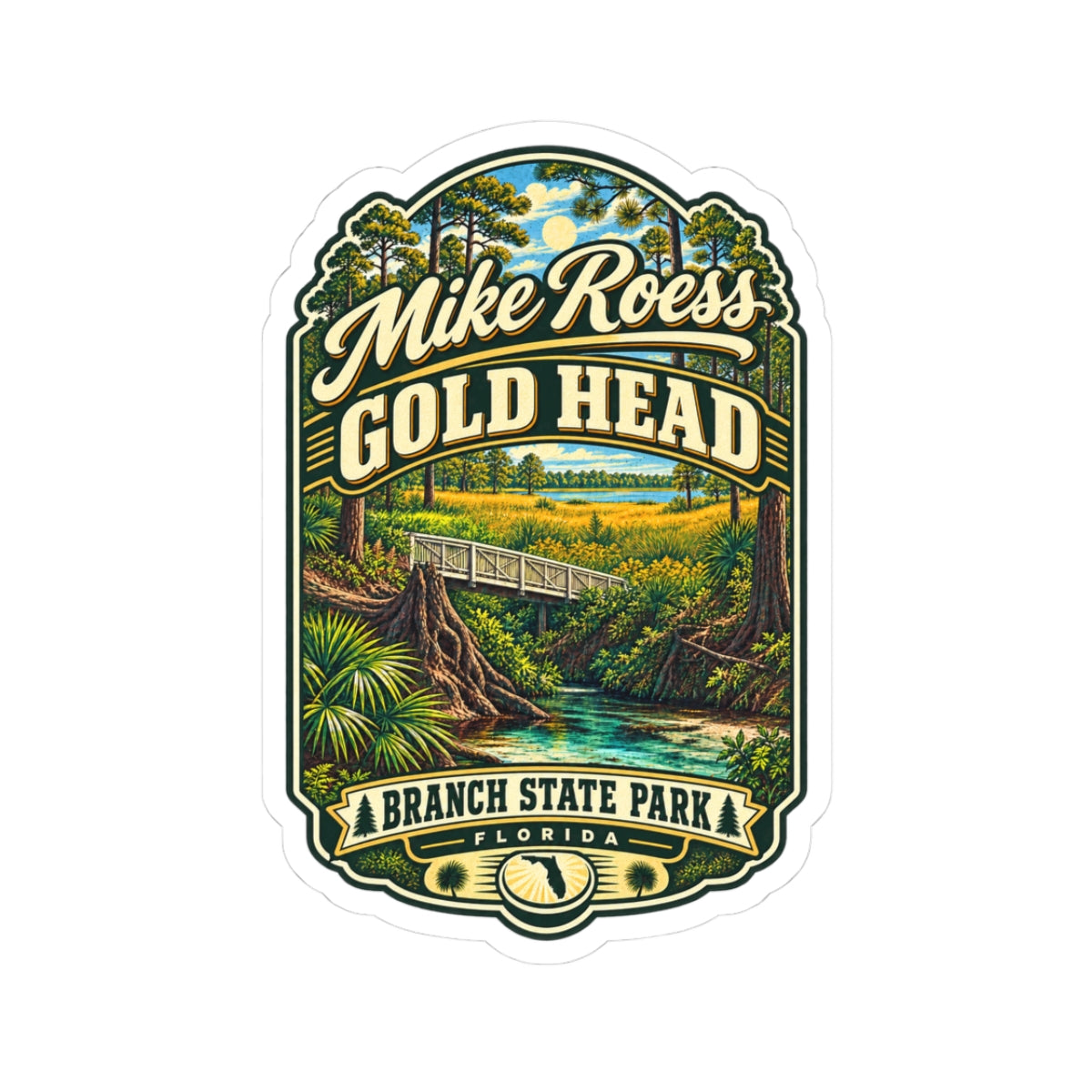Gold Head State Park Scenic Sticker — Mike Roess Branch Park, Florida