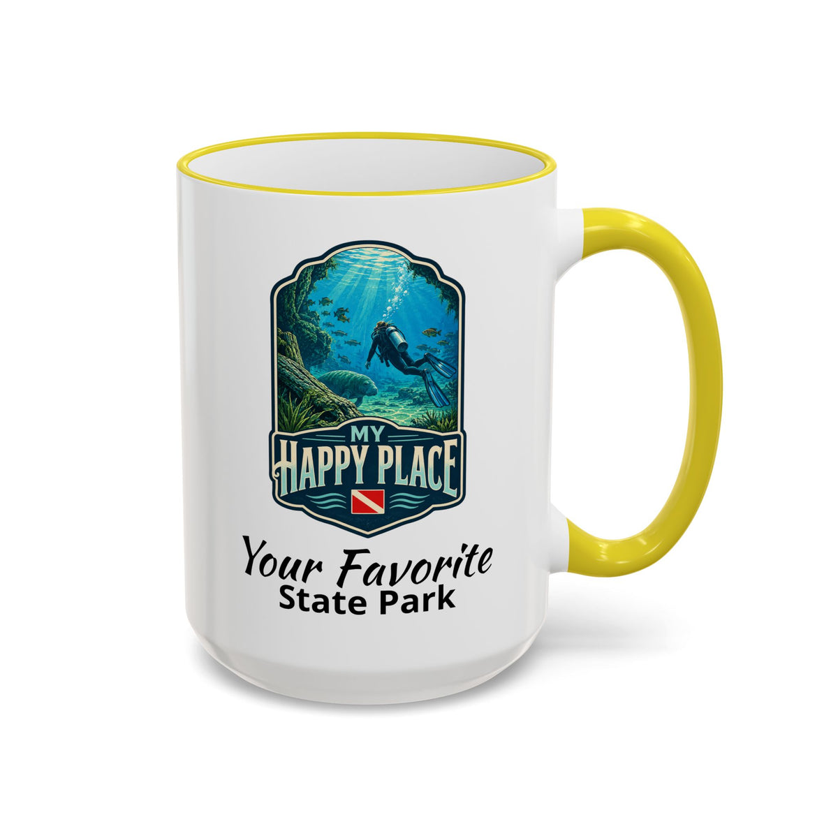 CUSTOMIZABLE Scuba Springs Accent Rim & Handle 11oz/15oz