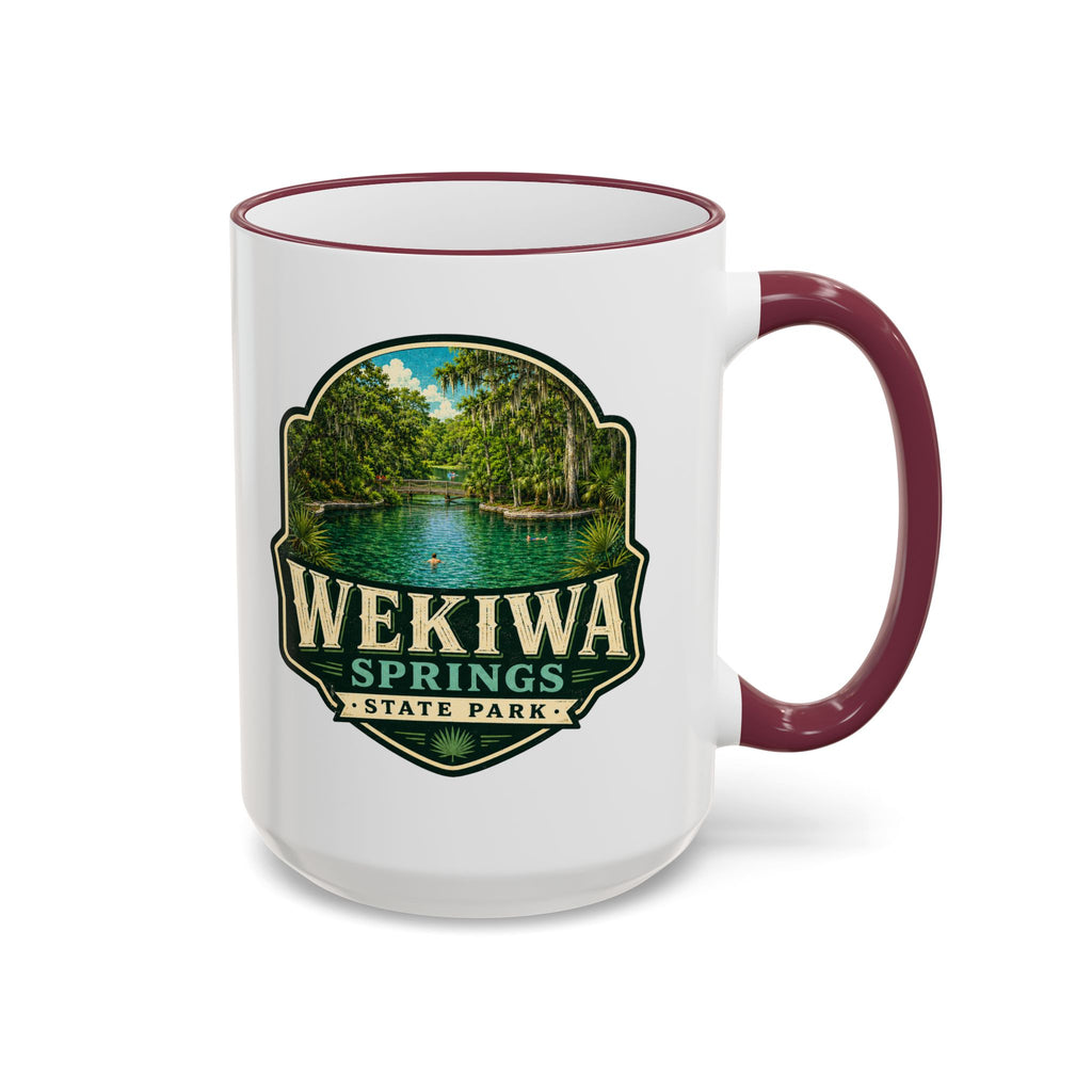 Wekiwa Springs Vintage Mug — Accent Rim & Handle 11oz/15oz