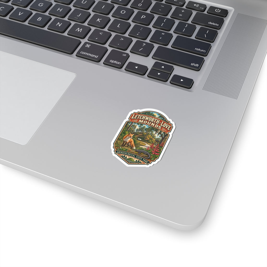 Letchworth-Love Mounds Park Sticker — Retro Fox & Gator State Park Decal