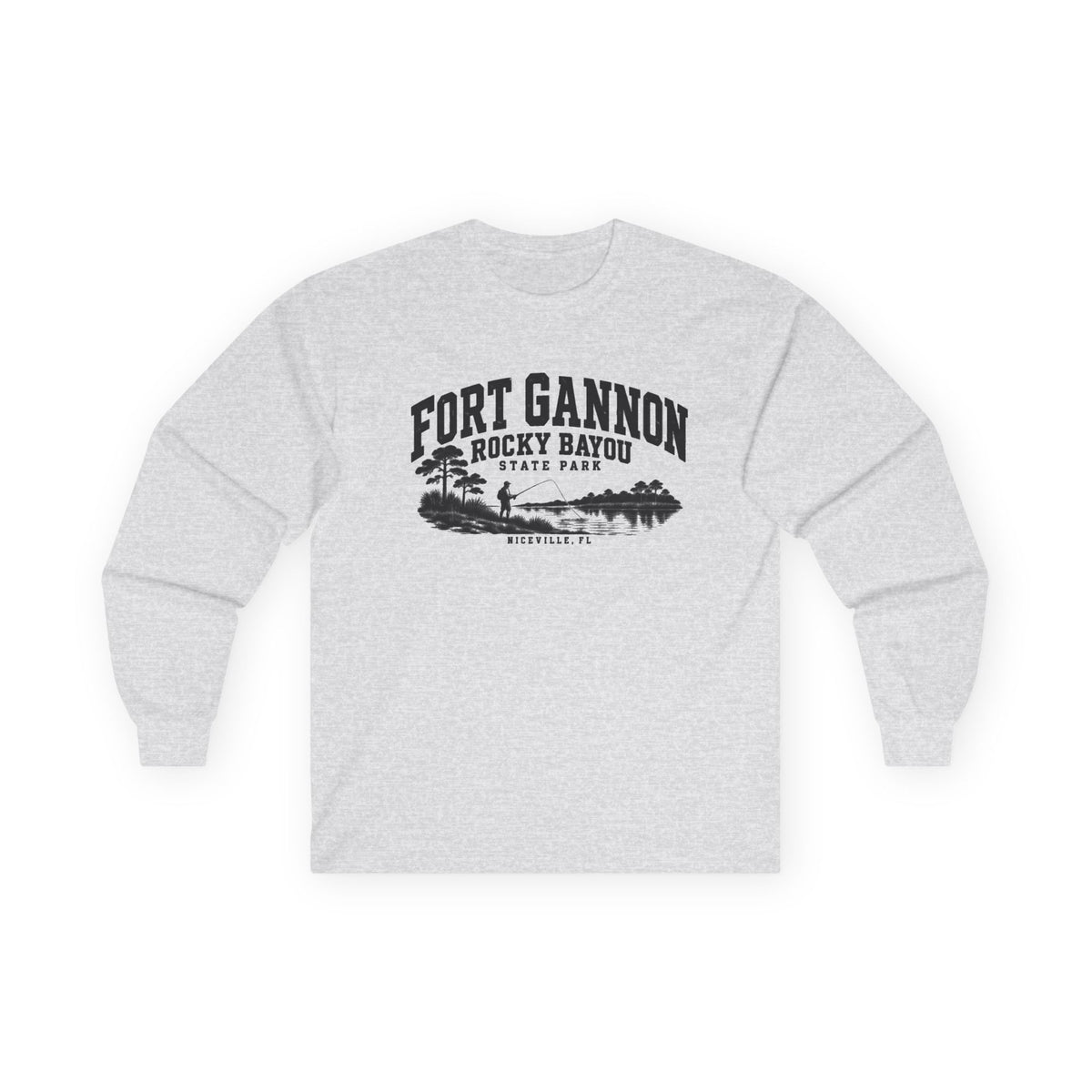 Fort Gannon Rocky Bayou State Park Logo- Long Sleeve Tee