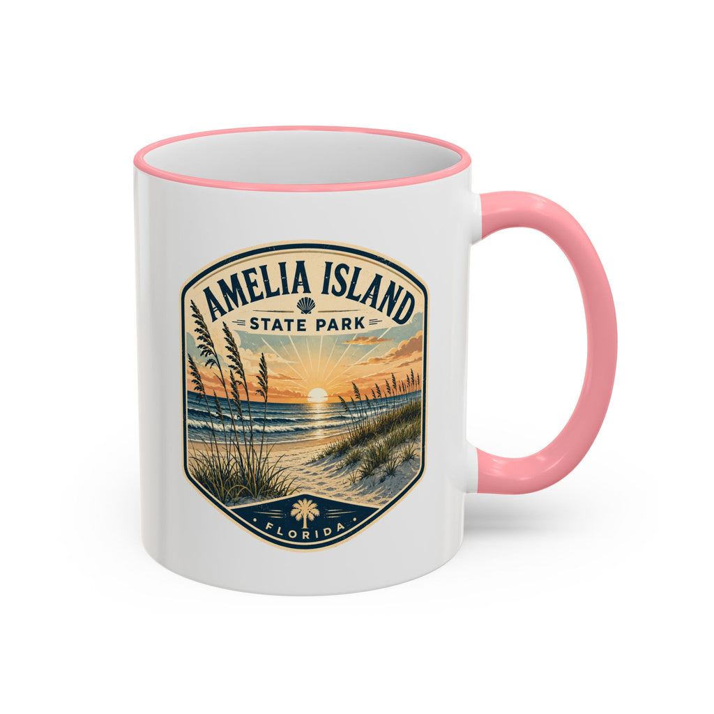 Amelia Island Vintage Mug — Accent Rim & Handle 11oz/15oz