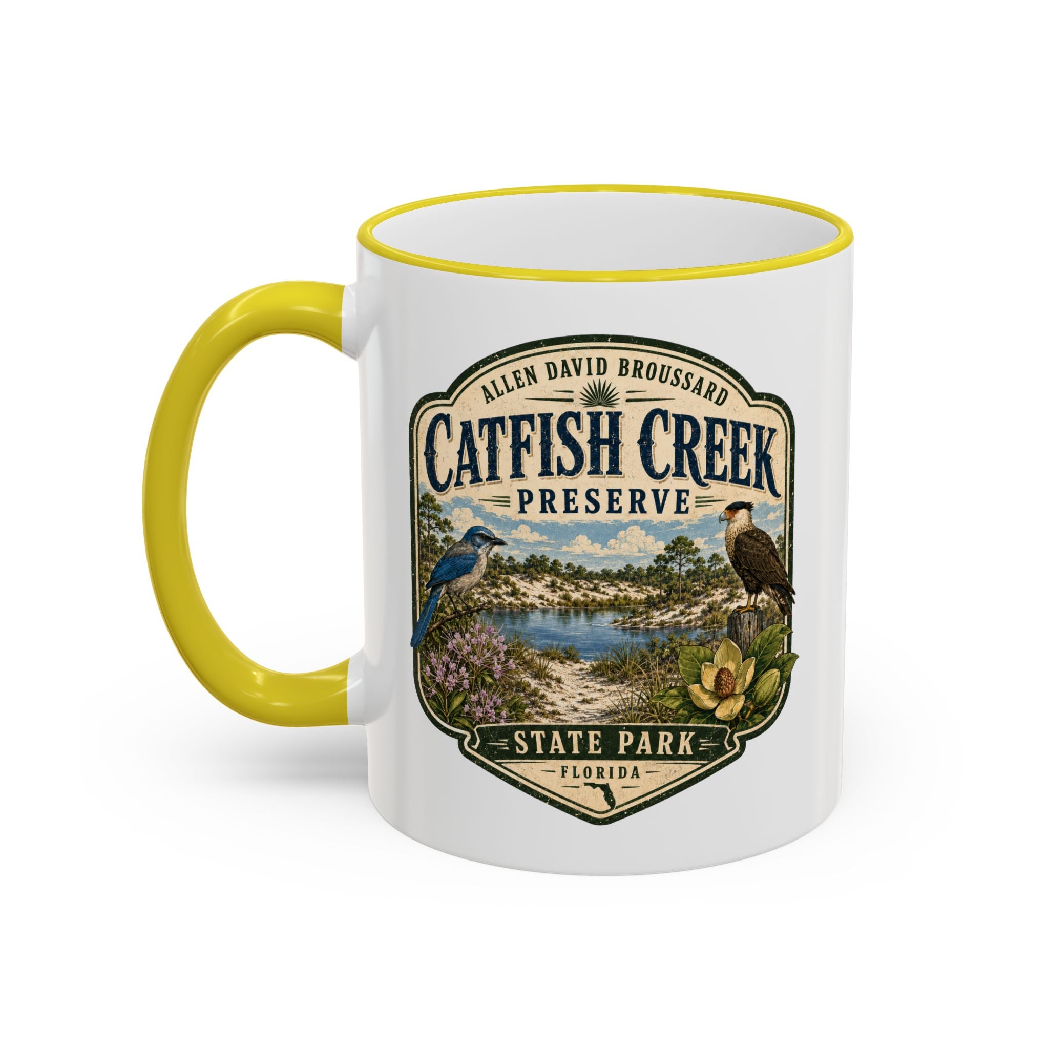 Catfish Creek Vintage Mug — Accent Rim & Handle 11oz/15oz