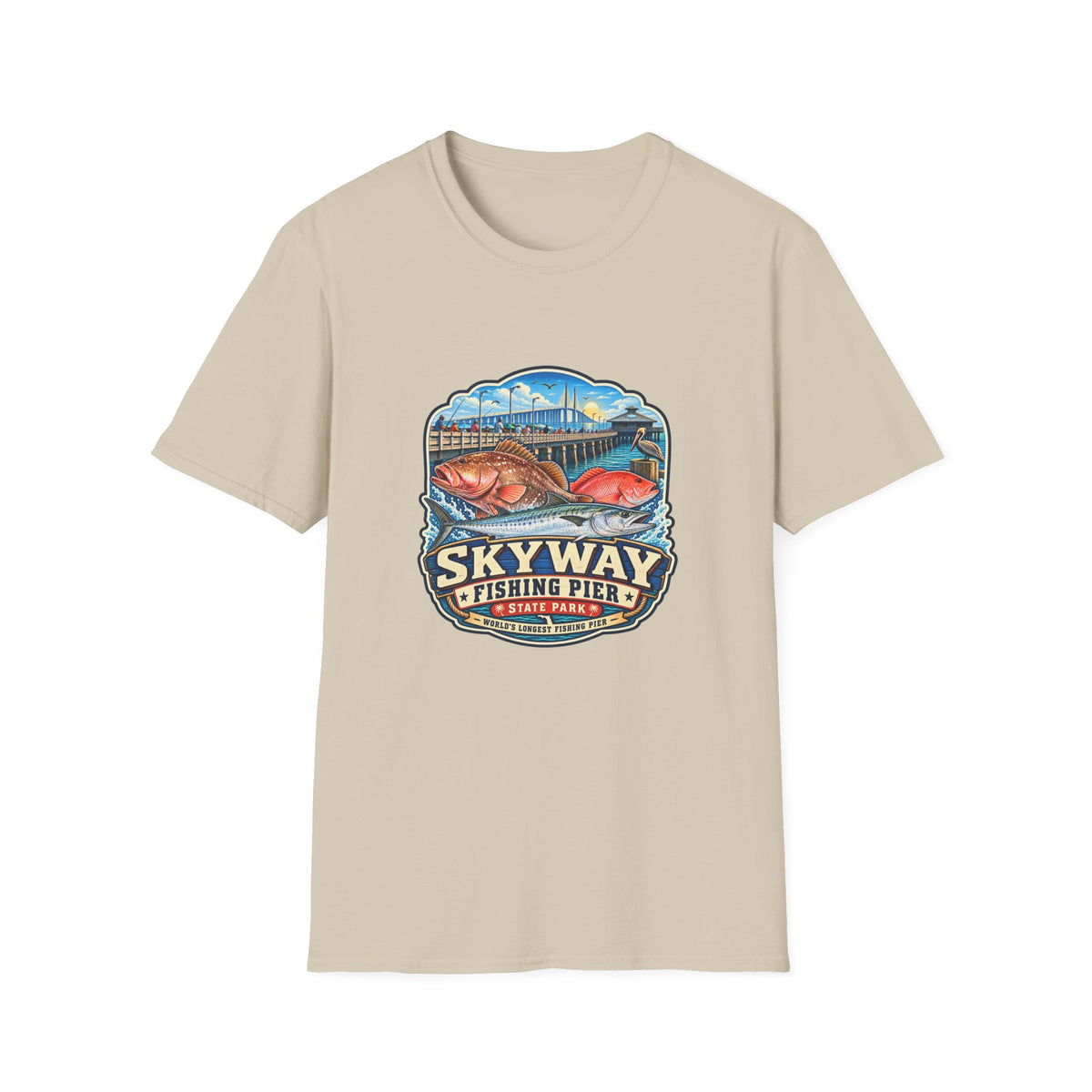 Skyway Fishing Pier — Retro Tee