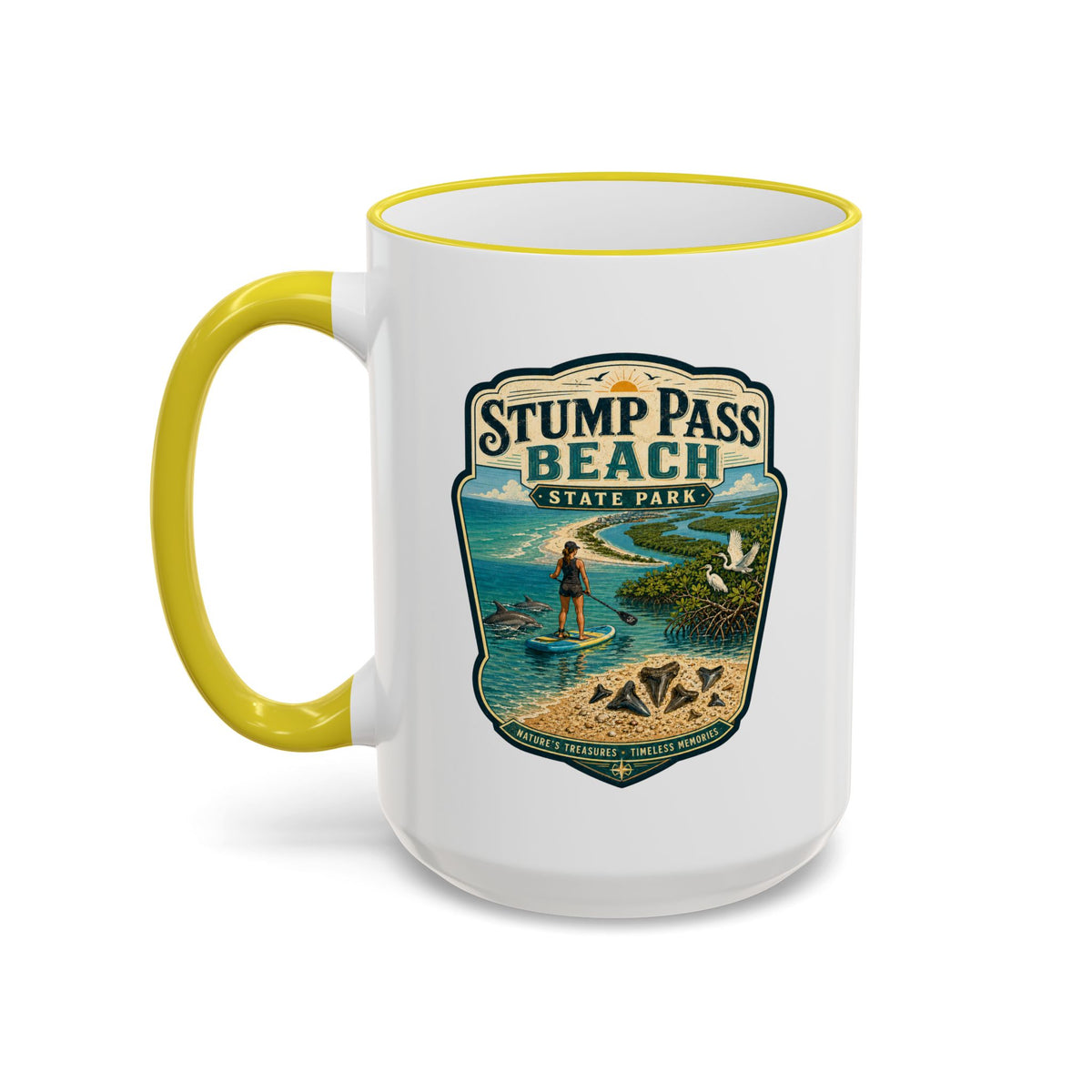Stump Pass Beach Mug — Accent Rim & Handle 11oz/15oz