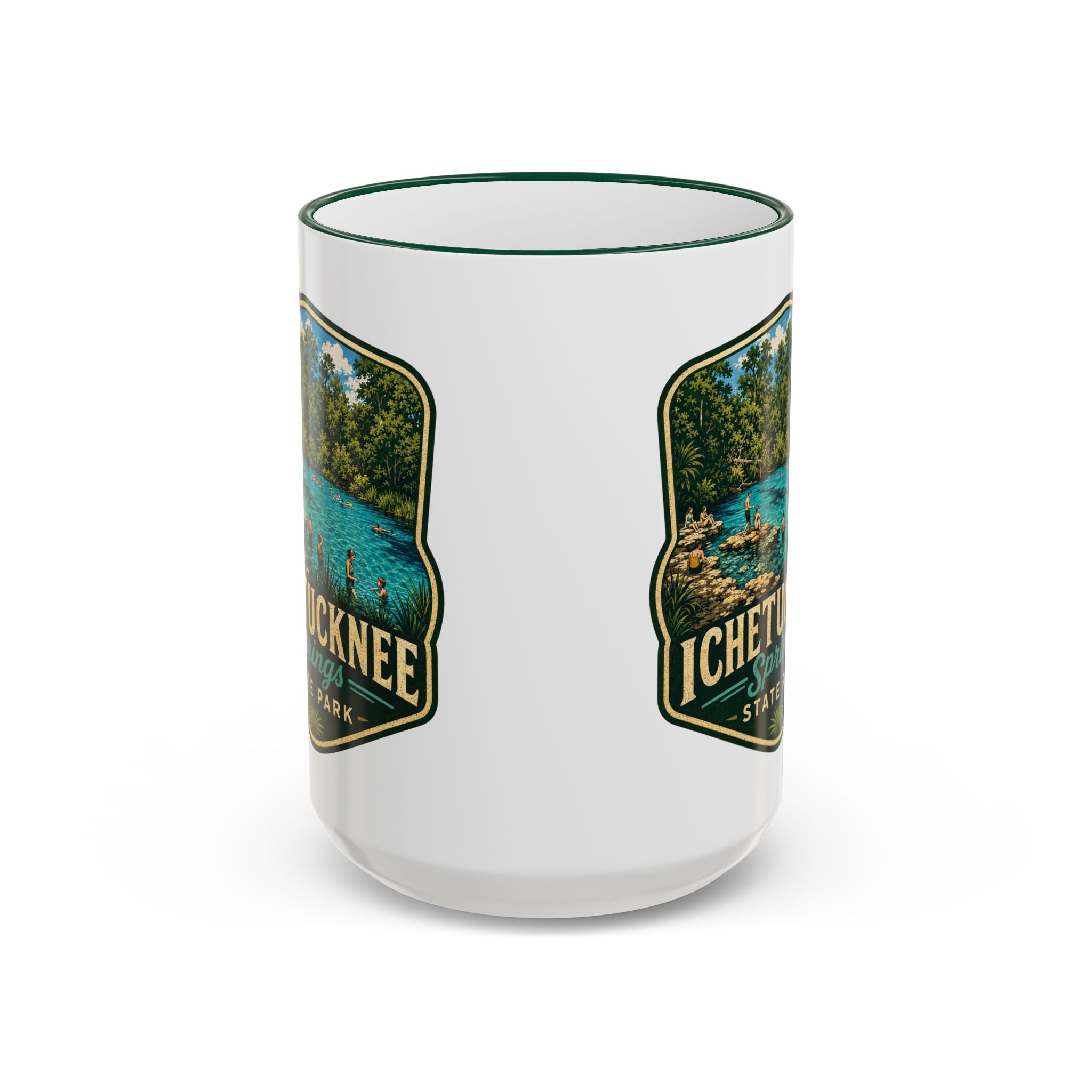 Ichetucknee Springs Vintage Mug — Accent Rim & Handle 11oz/15oz