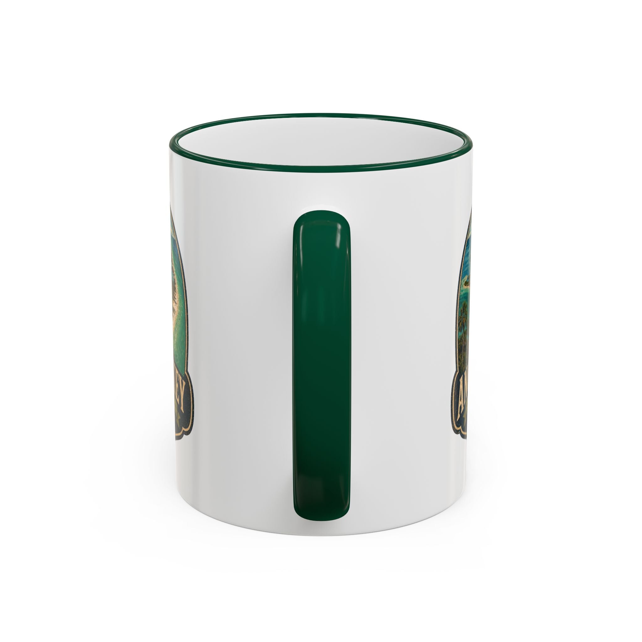 Anclote Key Vintage Mug — Accent Rim & Handle 11oz/15oz