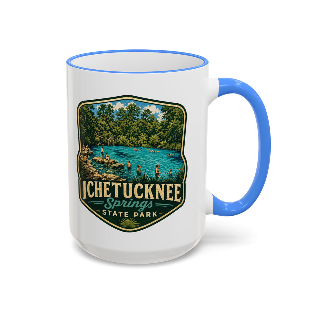 Ichetucknee Springs Vintage Mug — Accent Rim & Handle 11oz/15oz