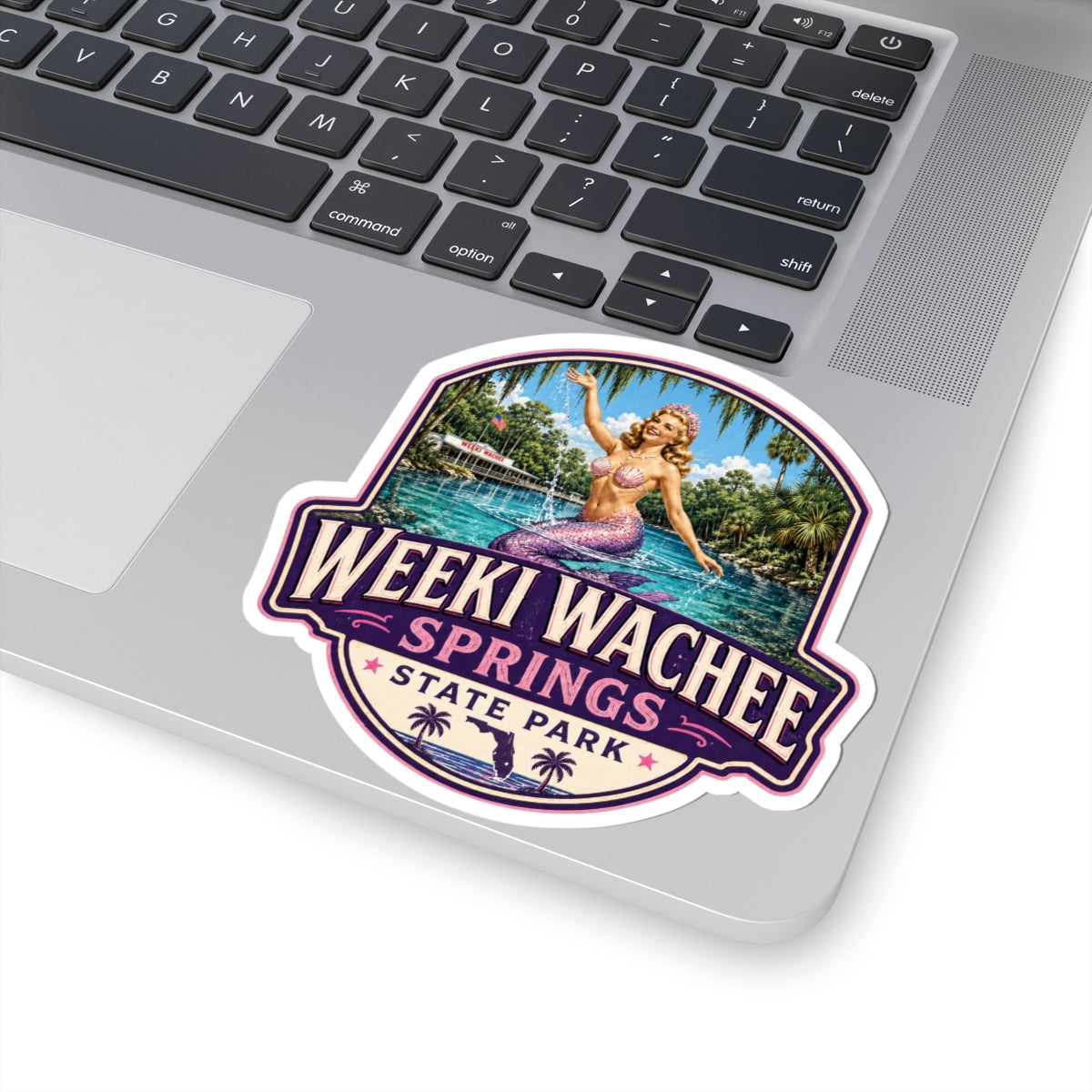 Weeki Wachee Springs State Park Mermaid Sticker — Vintage Florida Travel Decal