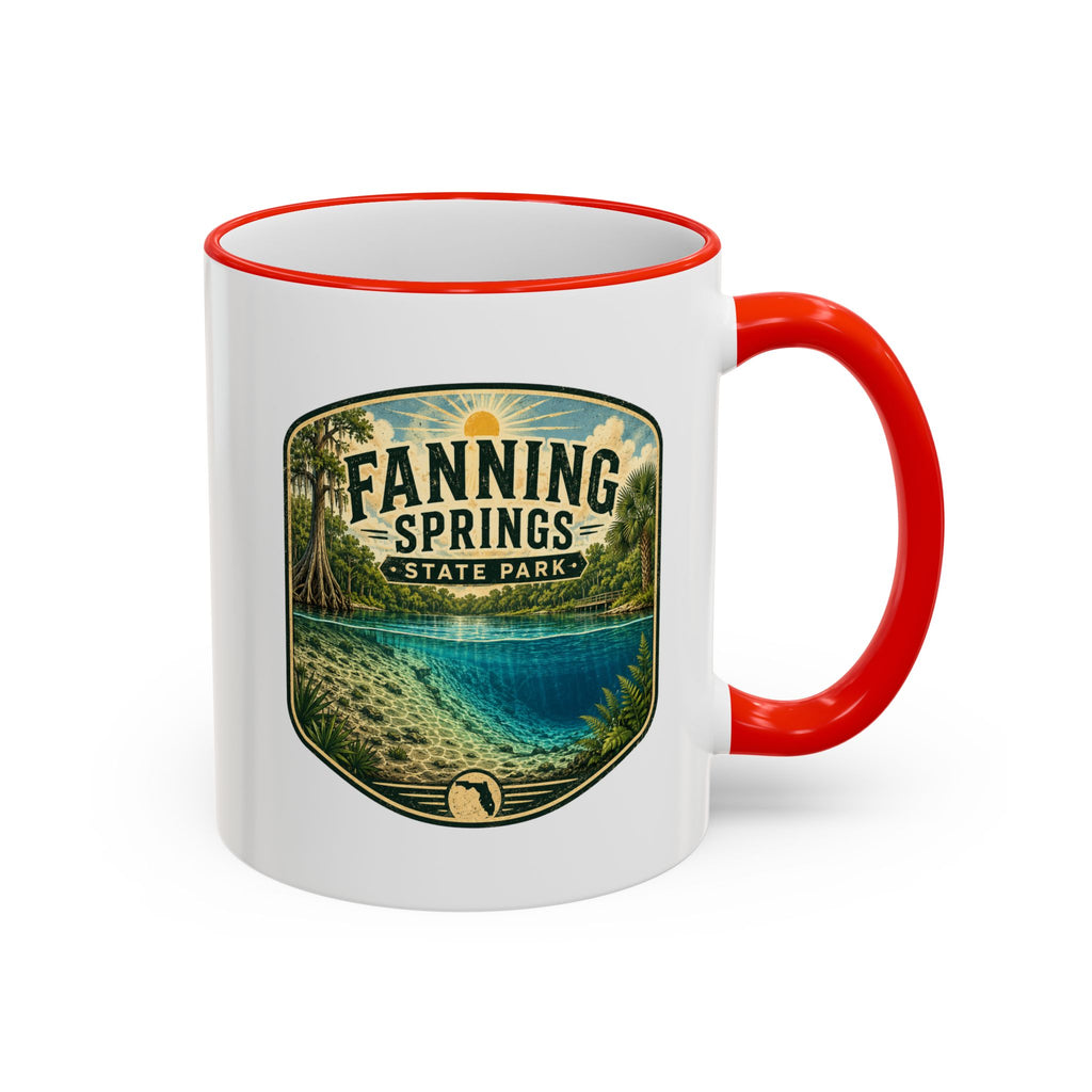 Fanning Springs Vintage Mug — Accent Rim & Handle 11oz/15oz