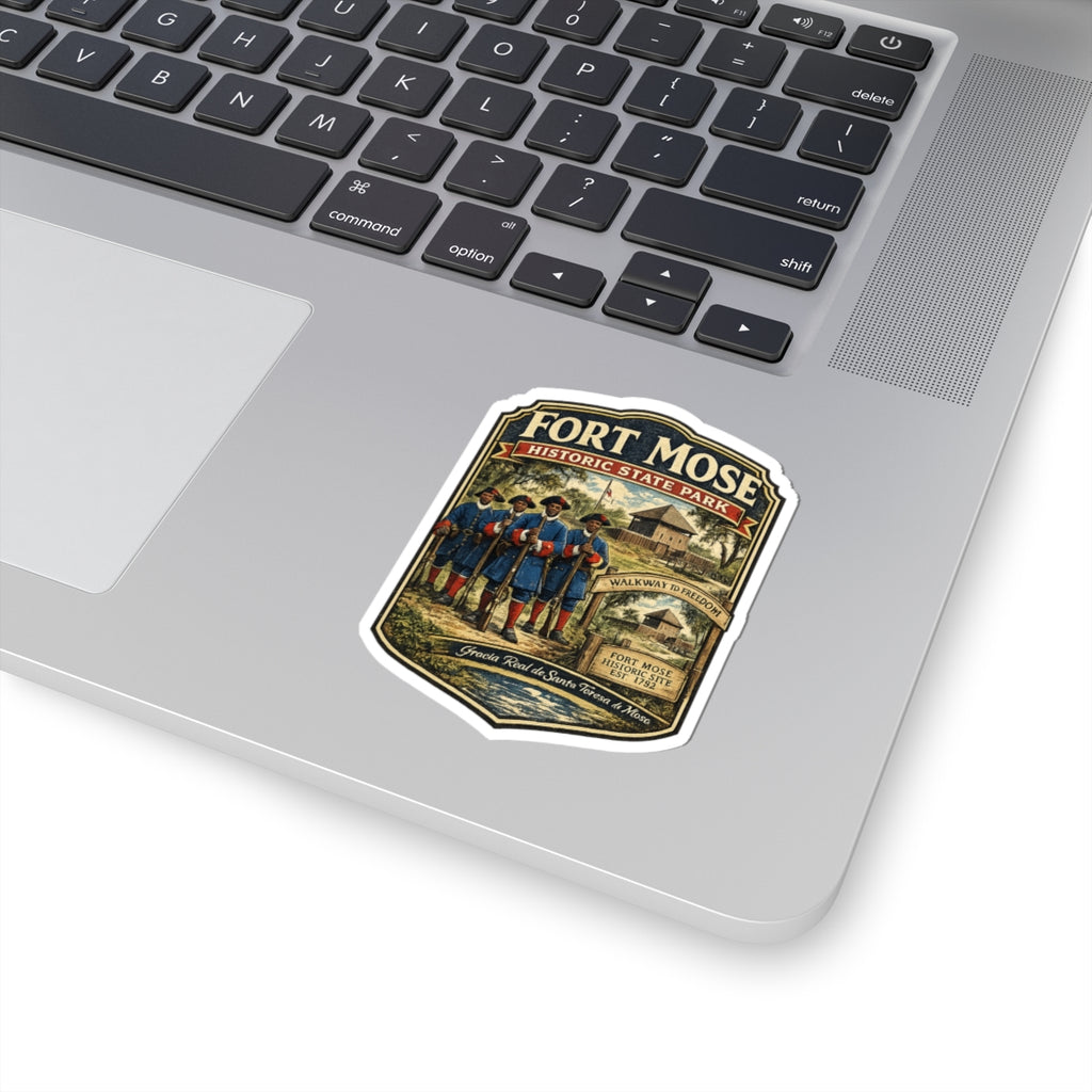 Fort Mose Historic State Park Sticker — Vintage Walkway to Freedom Kiss-Cut Sticker