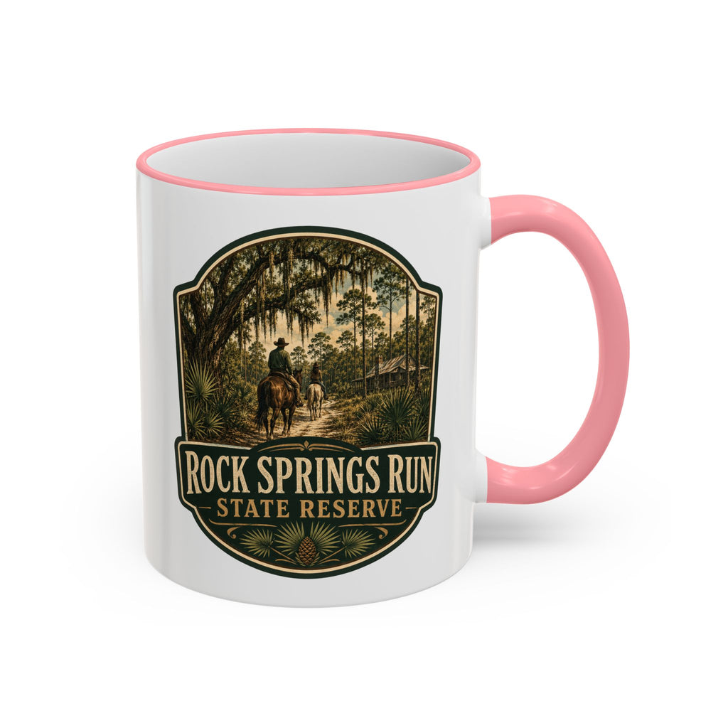 Rock Springs Run Vintage Mug — Accent Rim & Handle 11oz/15oz