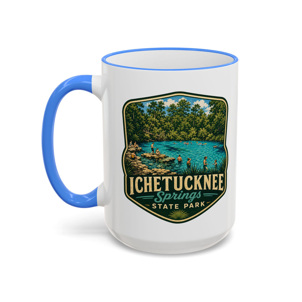 Ichetucknee Springs Vintage Mug — Accent Rim & Handle 11oz/15oz