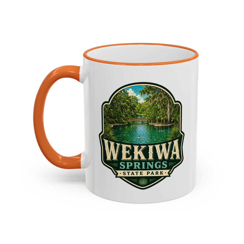 Wekiwa Springs Vintage Mug — Accent Rim & Handle 11oz/15oz
