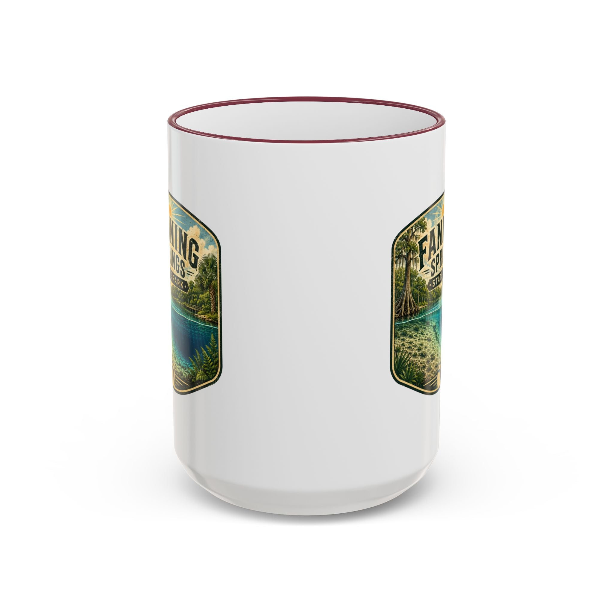 Fanning Springs Vintage Mug — Accent Rim & Handle 11oz/15oz