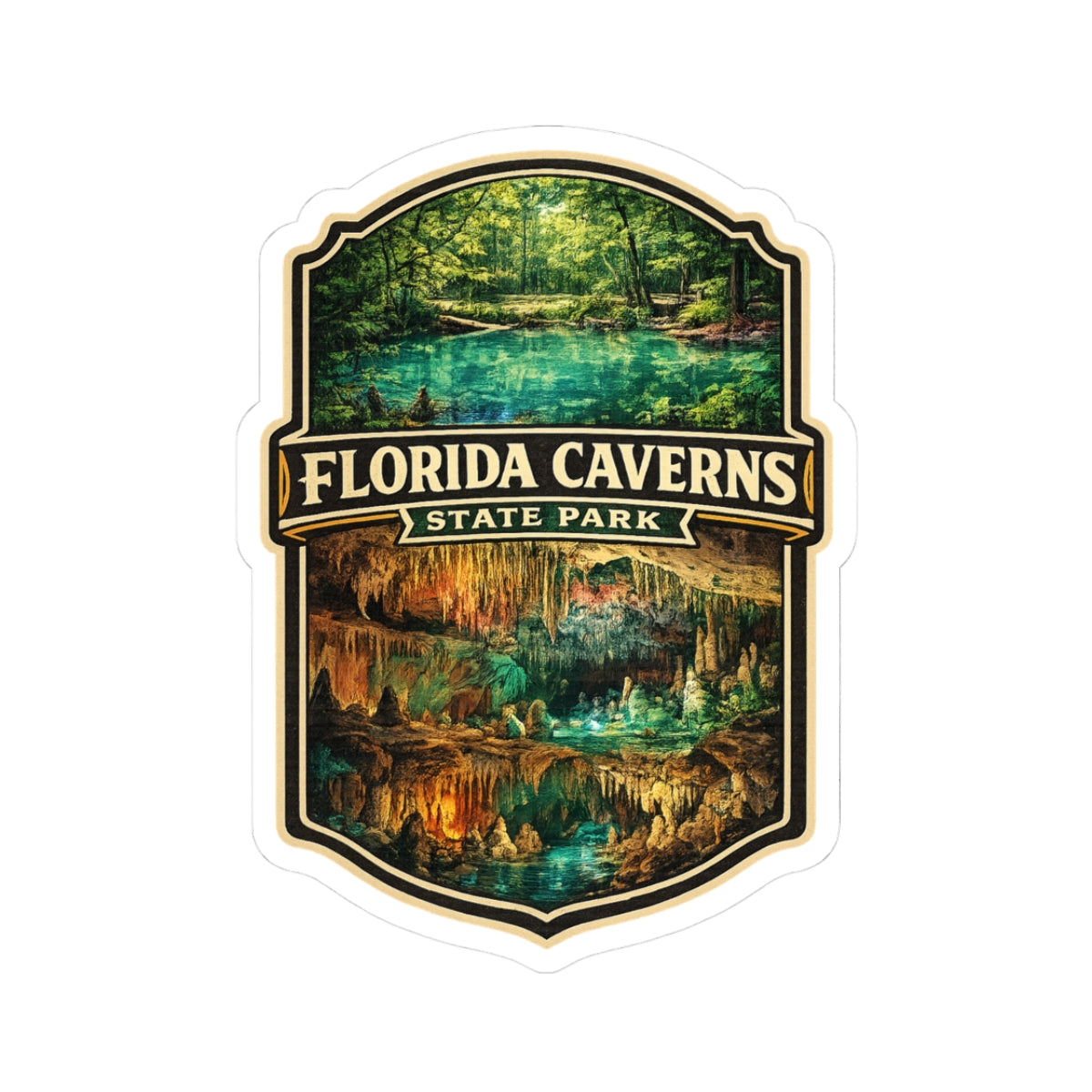 Florida Caverns State Park Sticker — Scenic Kiss-Cut Travel Decal