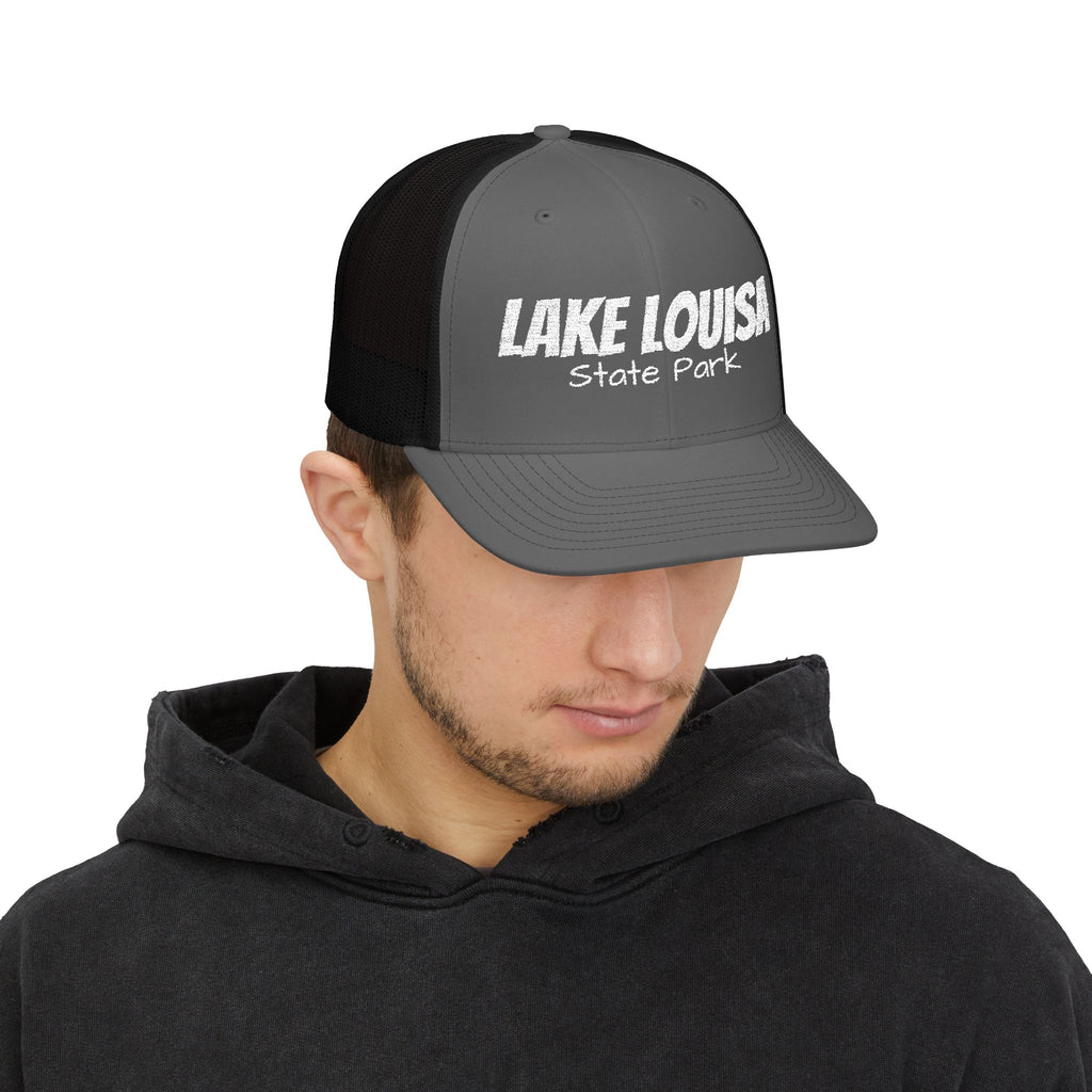 Lake Louisa State Park Trucker Cap — Retro Outdoor Snapback Hat