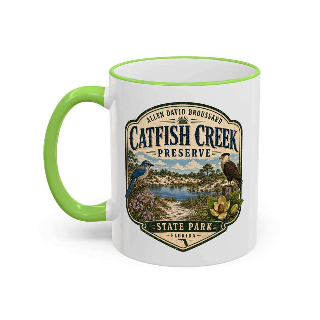 Catfish Creek Vintage Mug — Accent Rim & Handle 11oz/15oz
