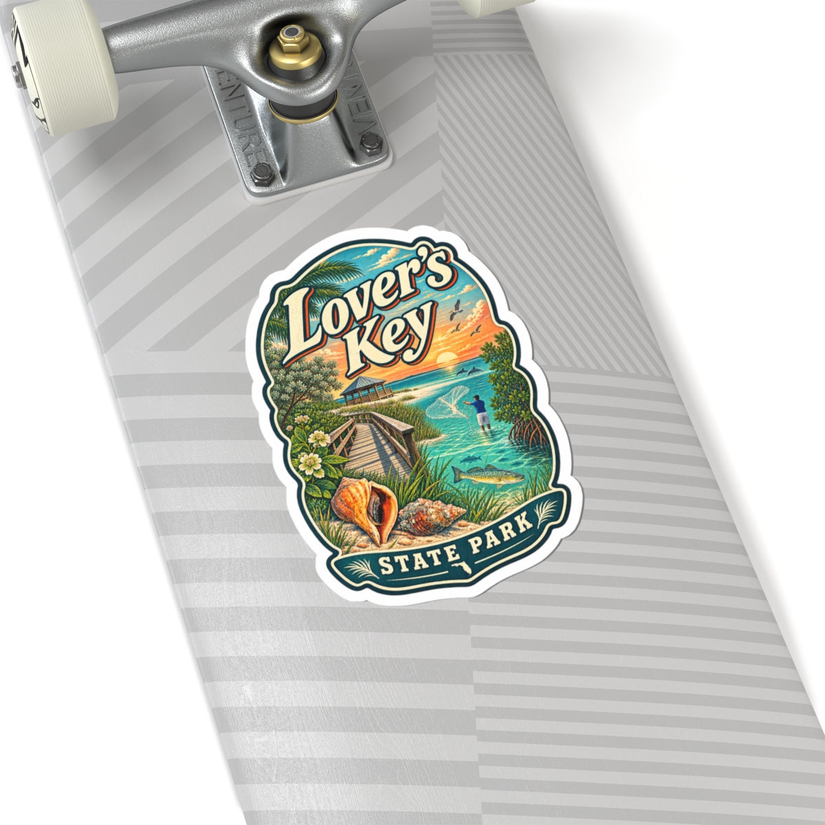 Lover's Key State Park Sticker — Vintage Coastal Travel Decal