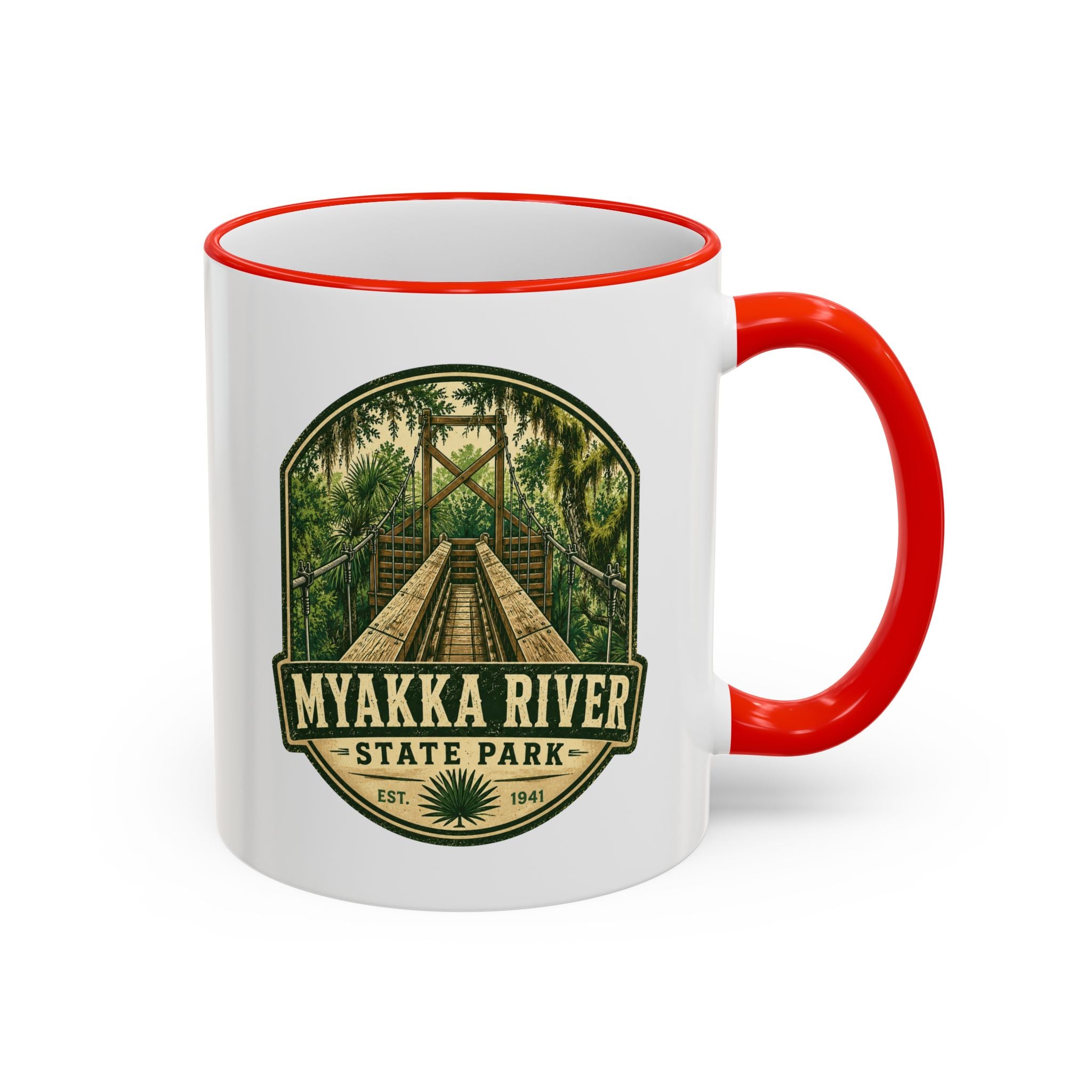 Myakka River Vintage Mug — Accent Rim & Handle 11oz/15oz