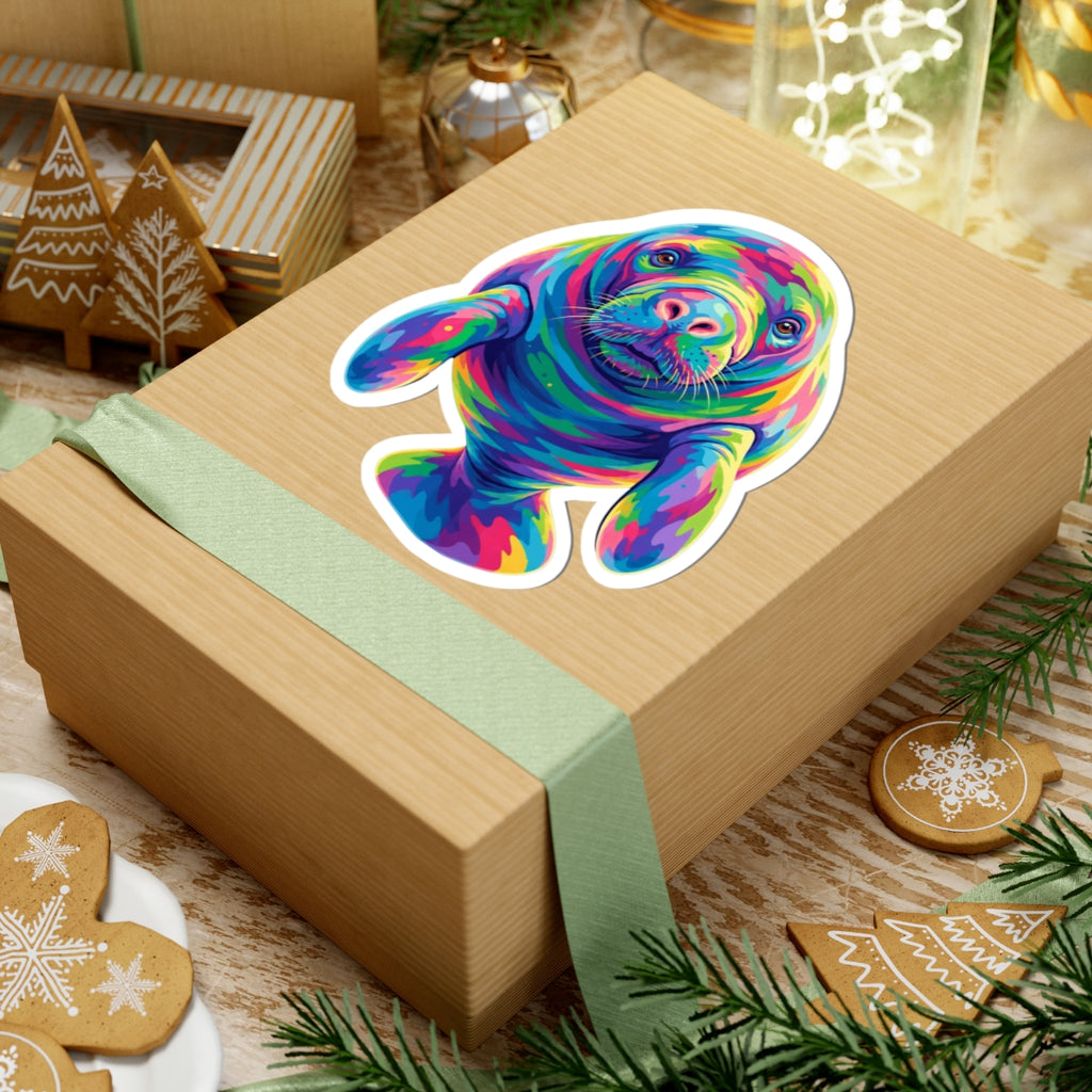 Rainbow Manatee Sticker