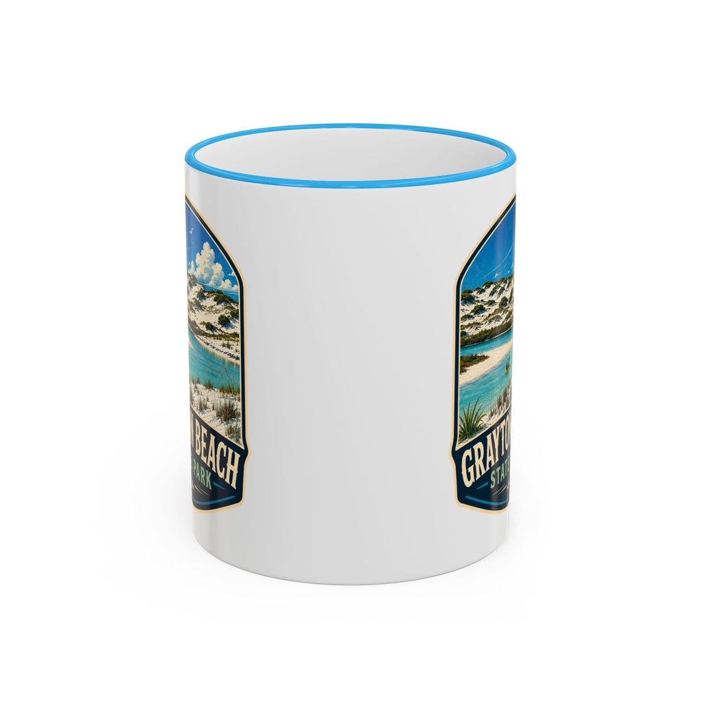 Grayton Beach Vintage Mug — Accent Rim & Handle 11oz/15oz