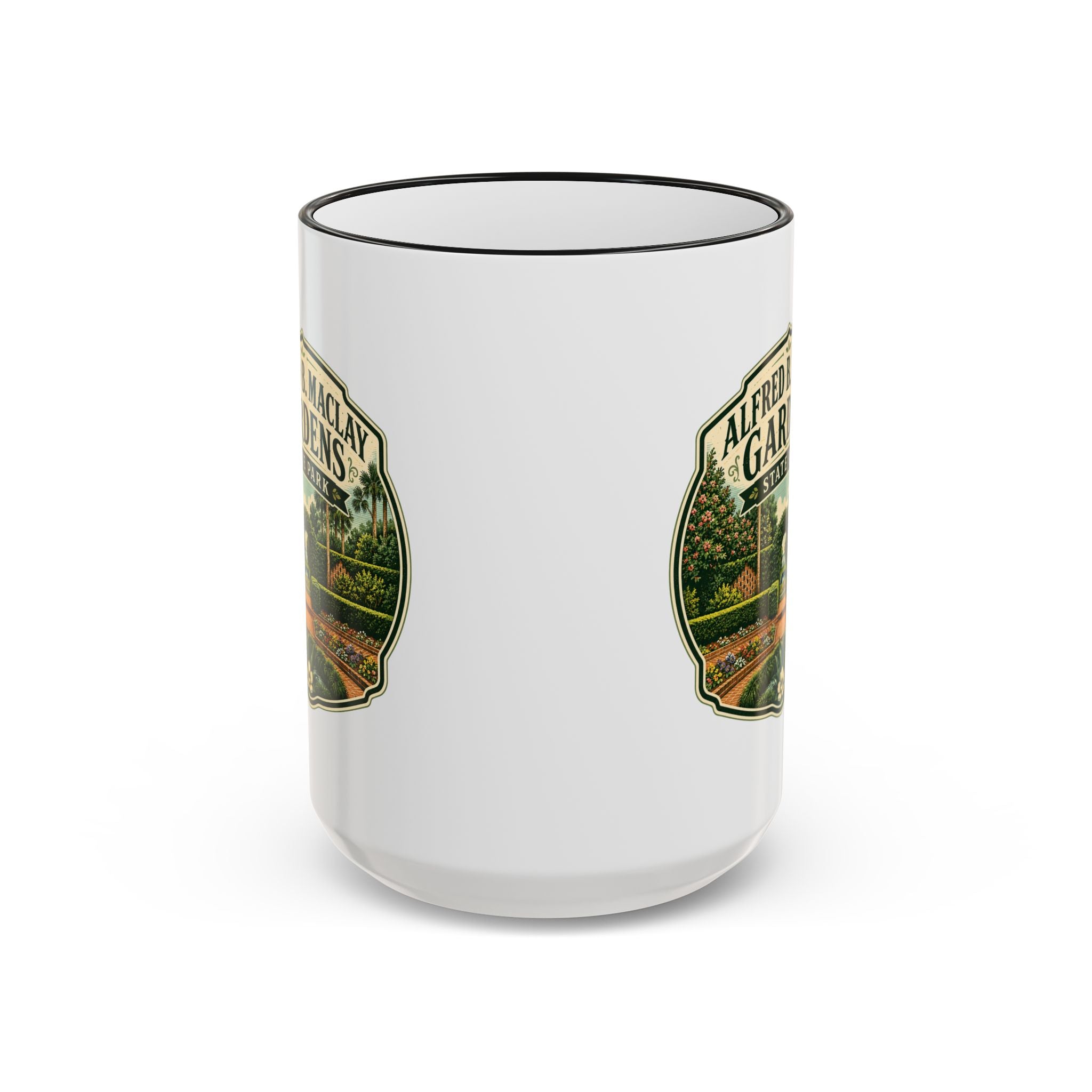 Maclay Gardens Vintage Mug — Accent Rim & Handle 11oz/15oz