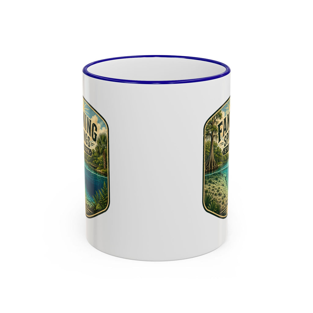 Fanning Springs Vintage Mug — Accent Rim & Handle 11oz/15oz