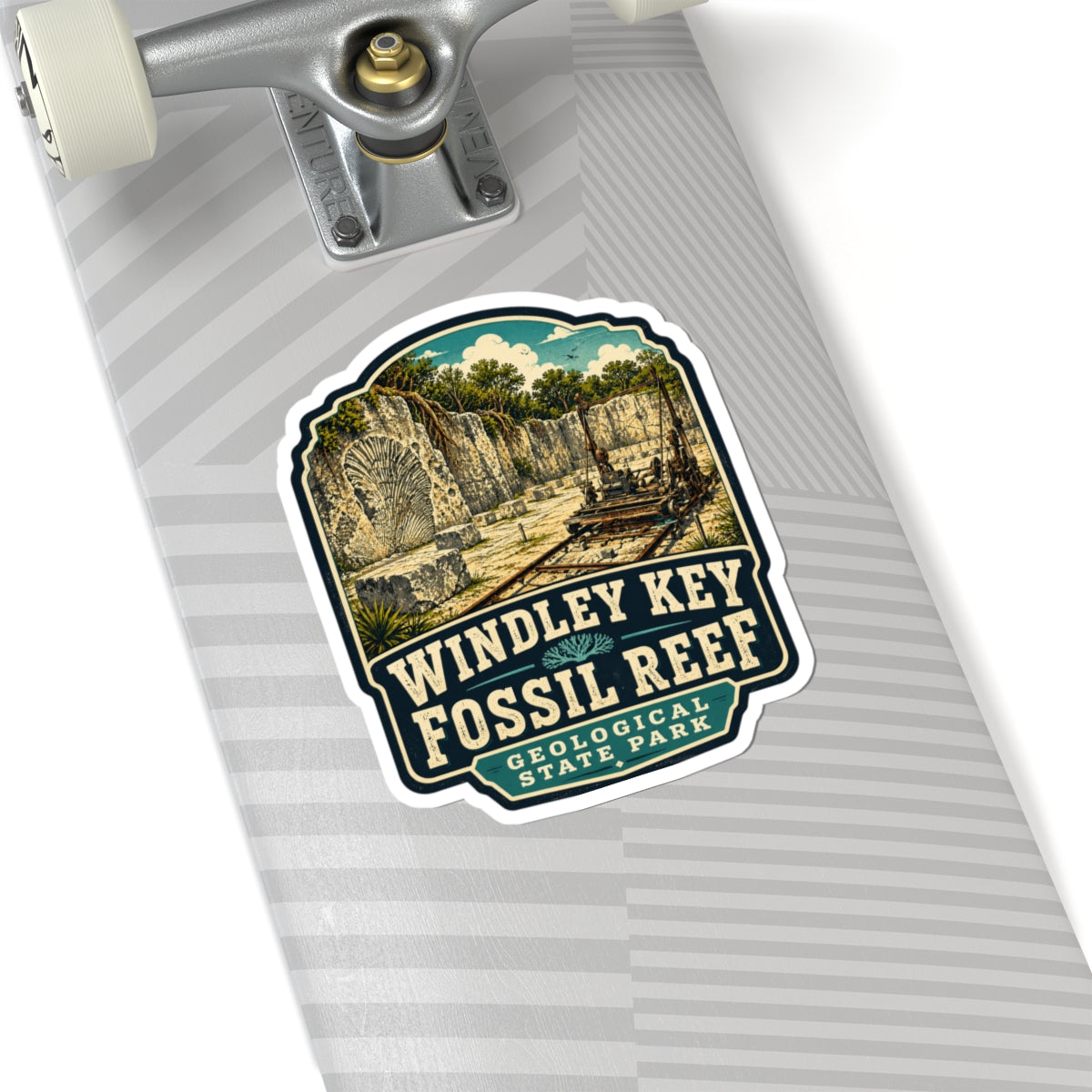 Windley Key Fossil Reef Sticker — Vintage Geological State Park Decal