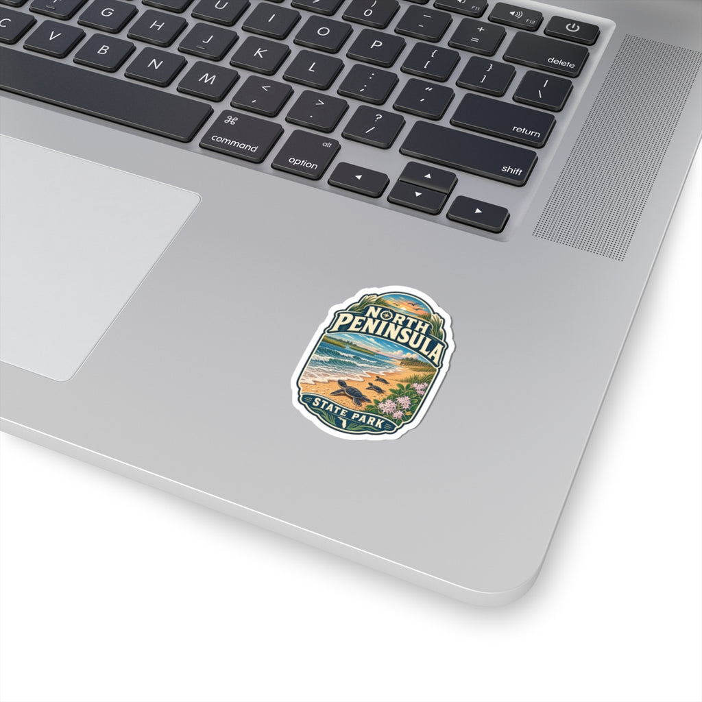 North Peninsula State Park Sticker — Beach Turtle Scenic Vinyl Decal