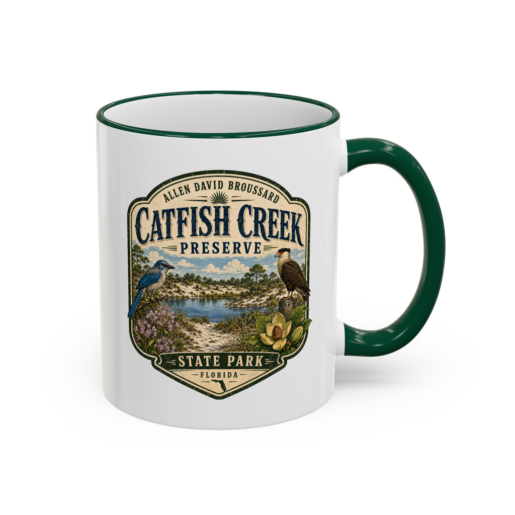 Catfish Creek Vintage Mug — Accent Rim & Handle 11oz/15oz