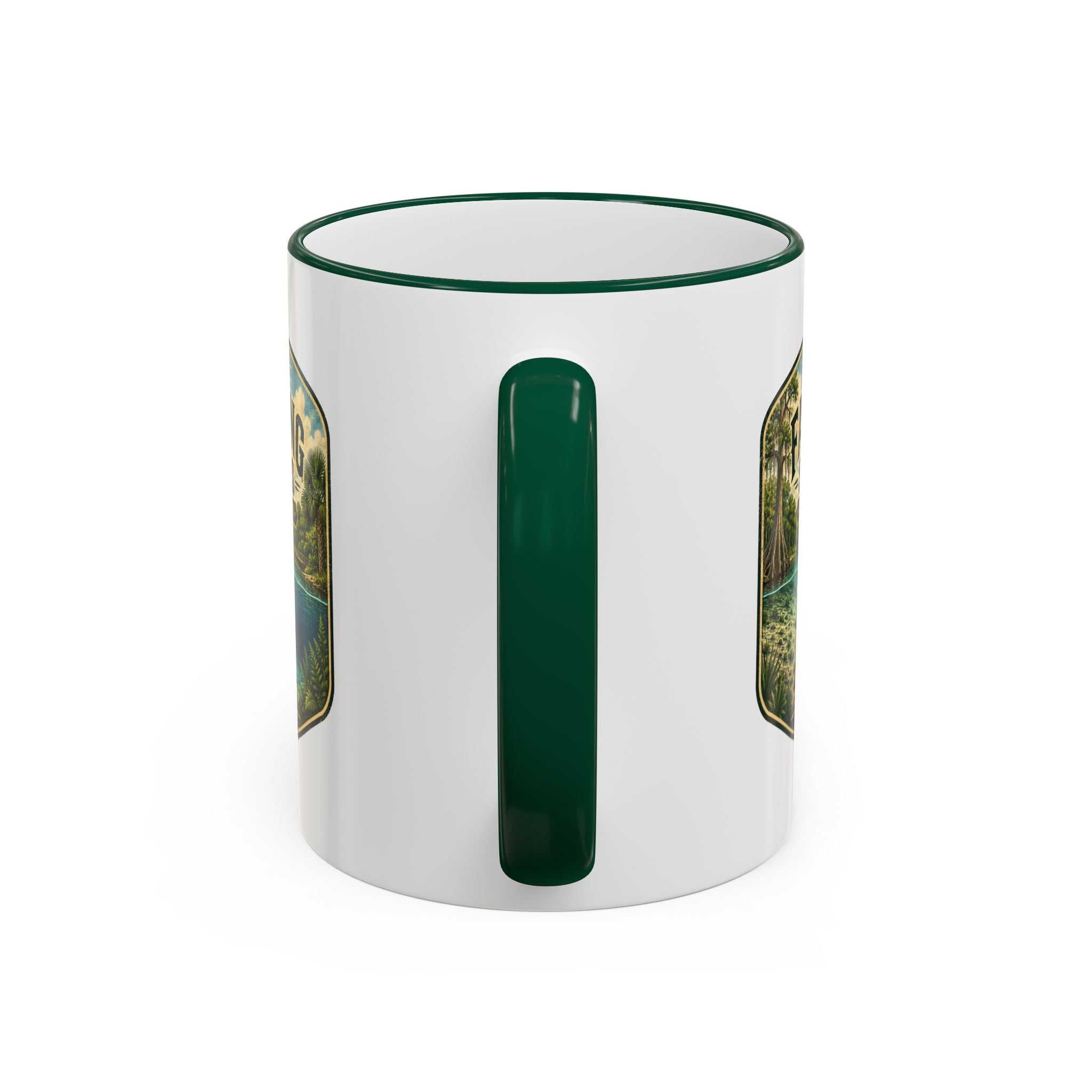 Fanning Springs Vintage Mug — Accent Rim & Handle 11oz/15oz