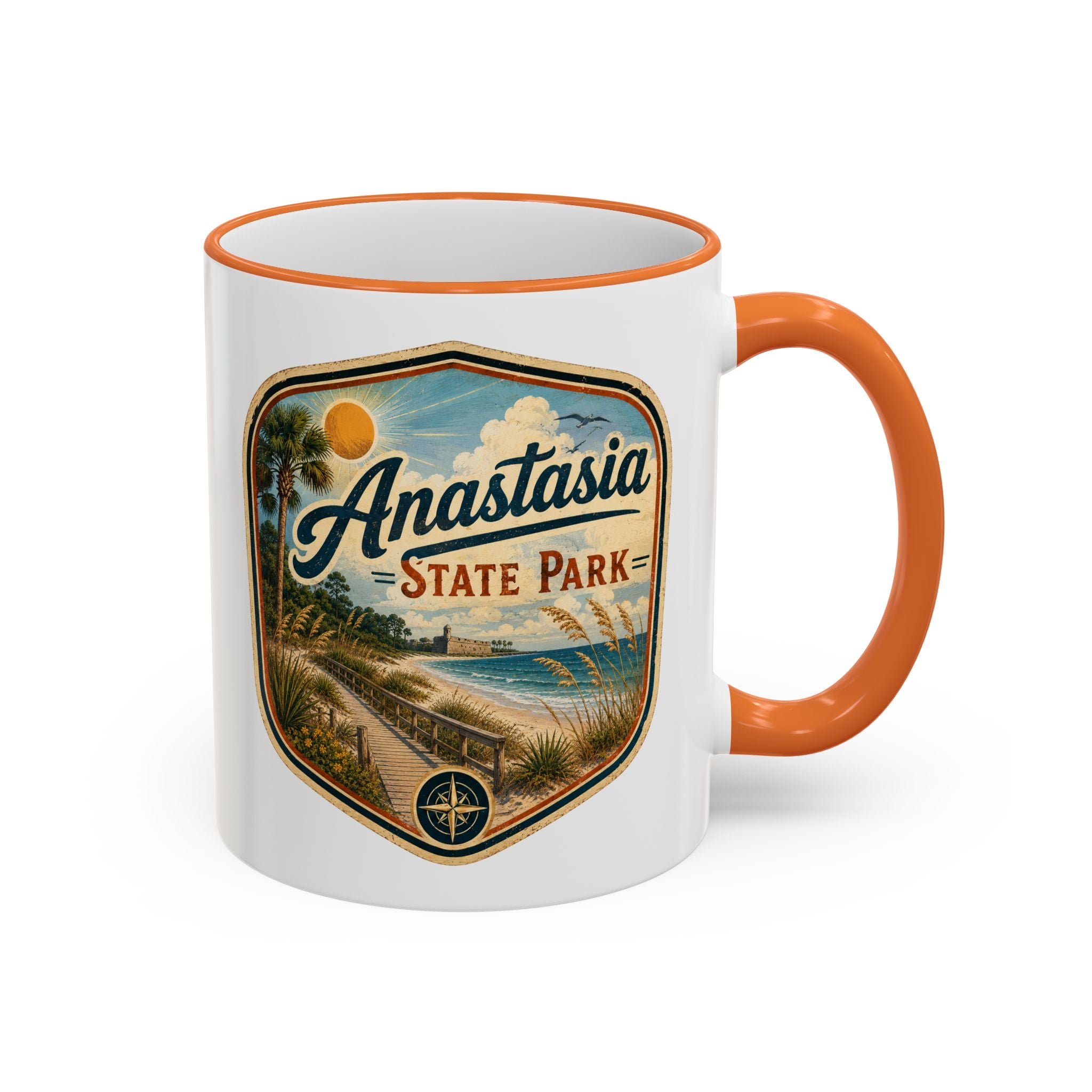 Anastasia Vintage Mug — Accent Rim & Handle 11oz/15oz