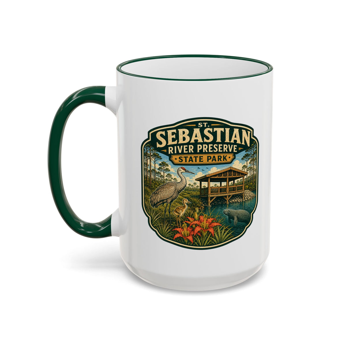 St. Sebastian River Mug — Accent Rim & Handle 11oz/15oz