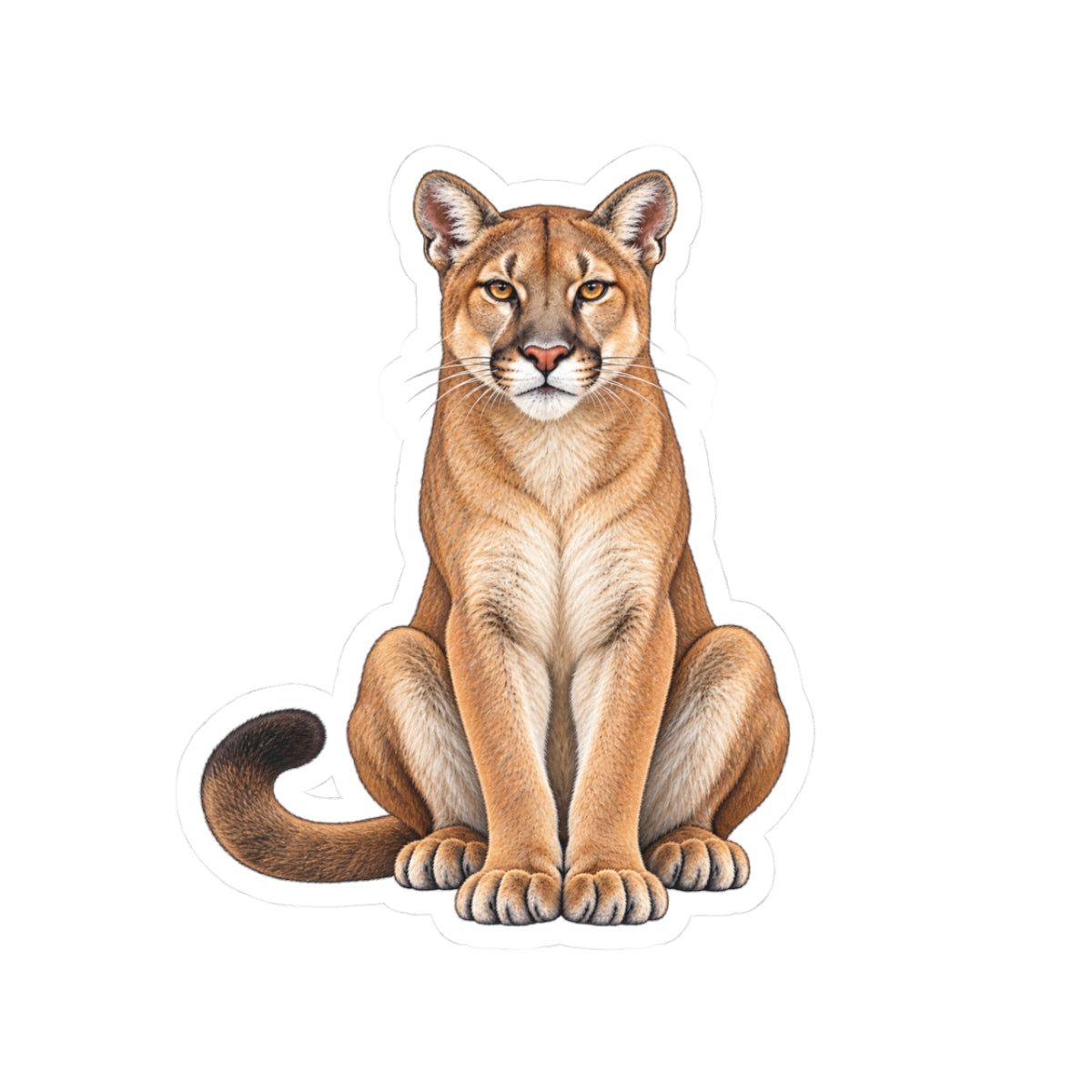 Florida Panther Kiss-Cut Sticker — Realistic Laptop Decal