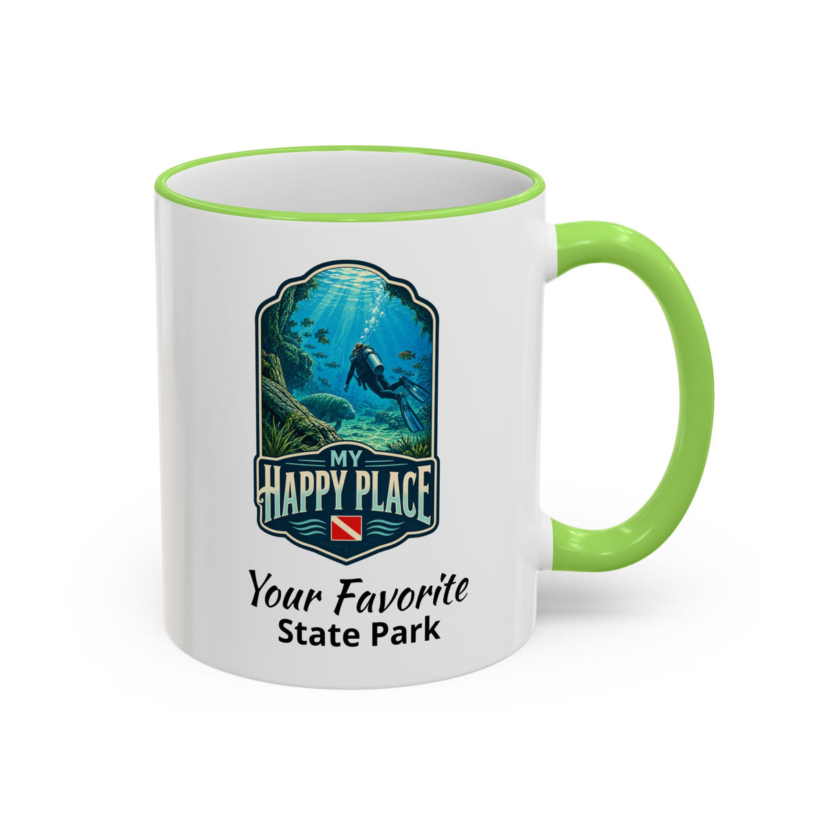 CUSTOMIZABLE Scuba Springs Accent Rim & Handle 11oz/15oz
