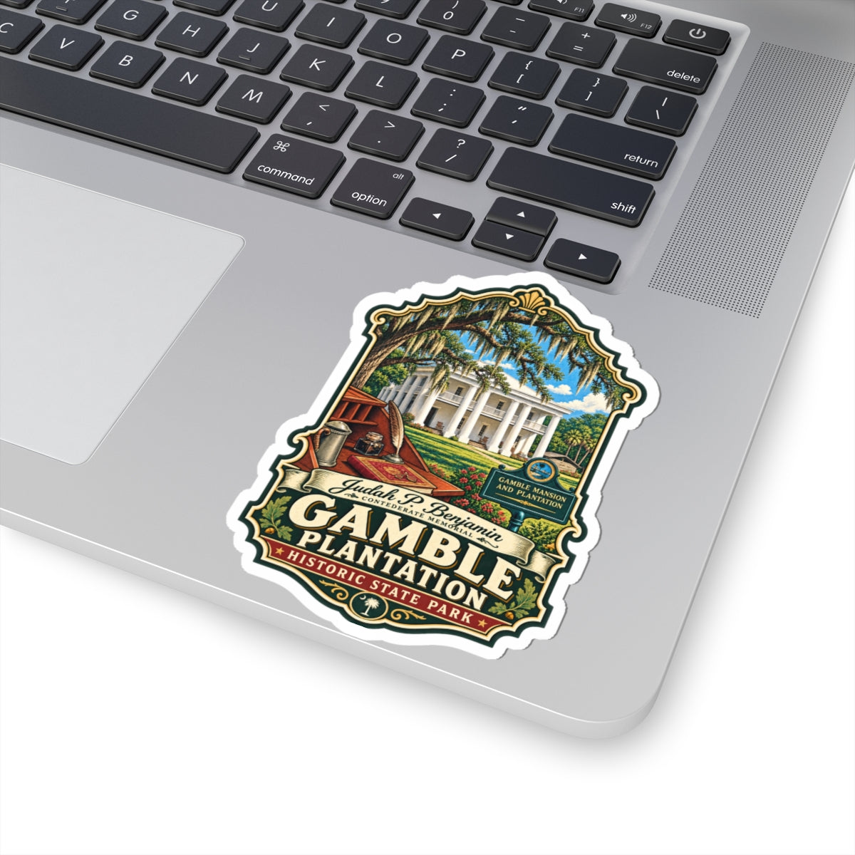 Gamble Plantation Historic Park Sticker — Vintage Southern Estate Travel Decal