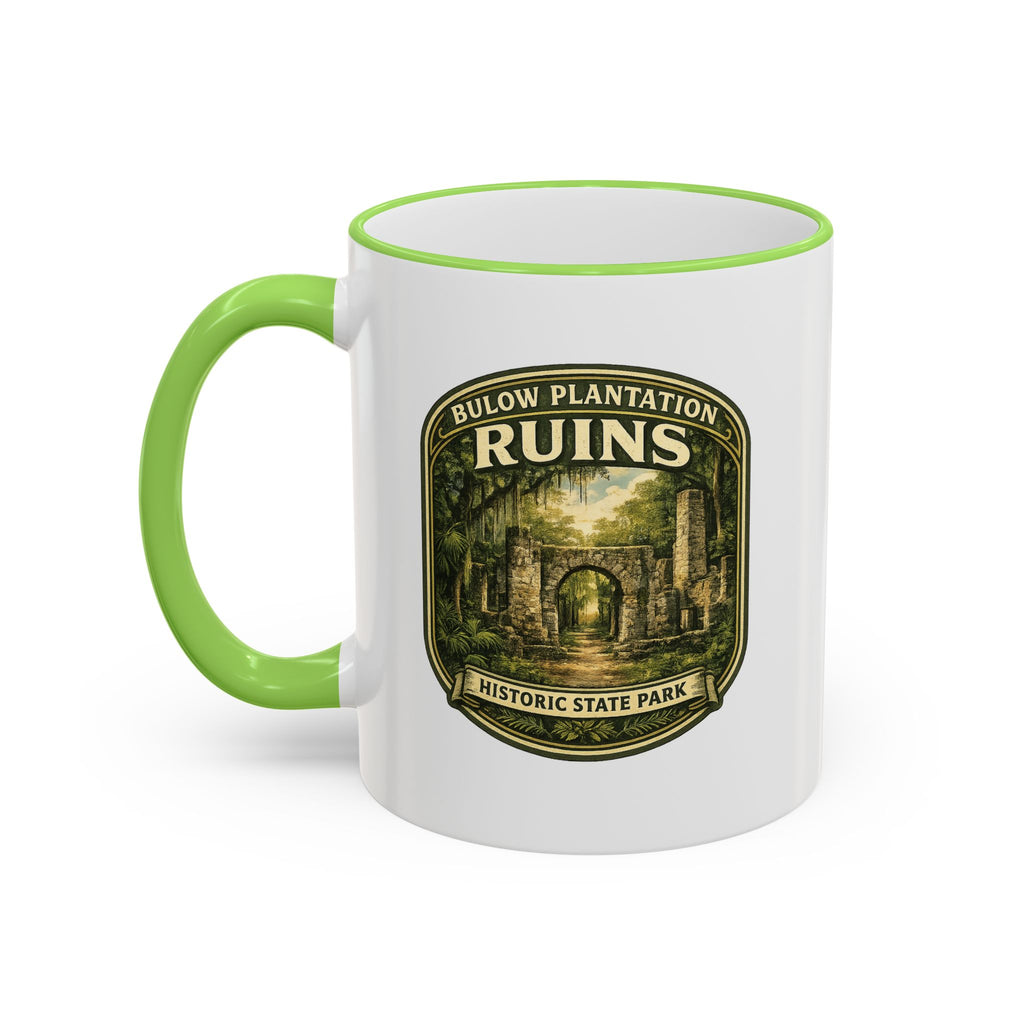 Bulow Ruins Vintage Mug — Accent Rim & Handle 11oz/15oz