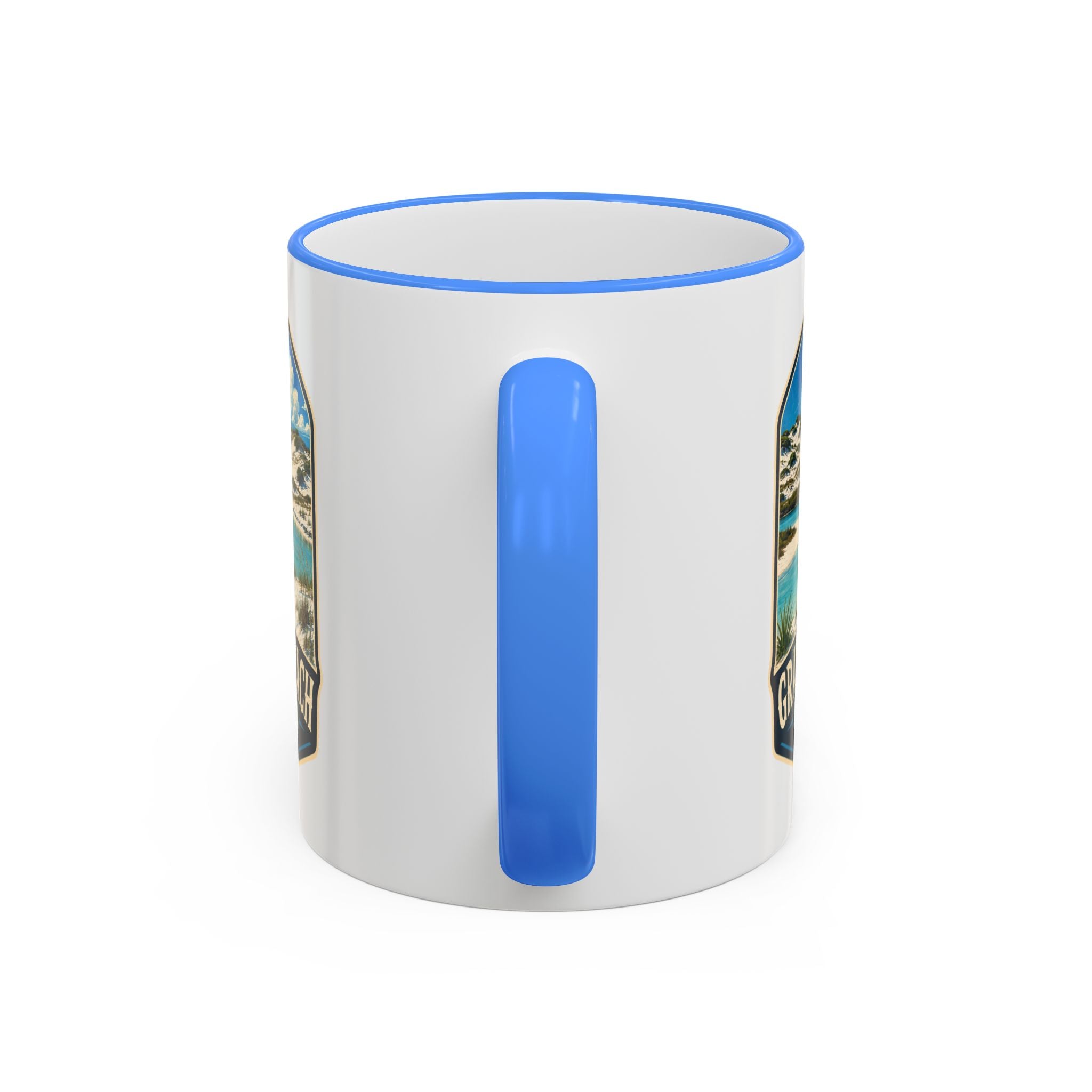 Grayton Beach Vintage Mug — Accent Rim & Handle 11oz/15oz