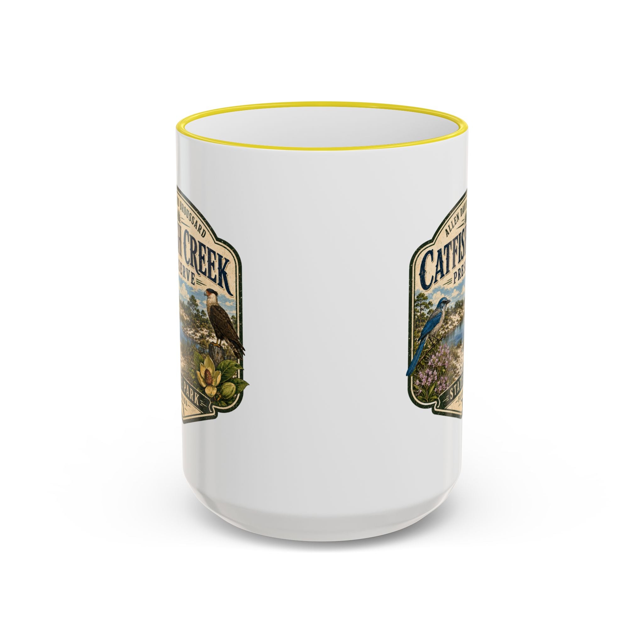 Catfish Creek Vintage Mug — Accent Rim & Handle 11oz/15oz