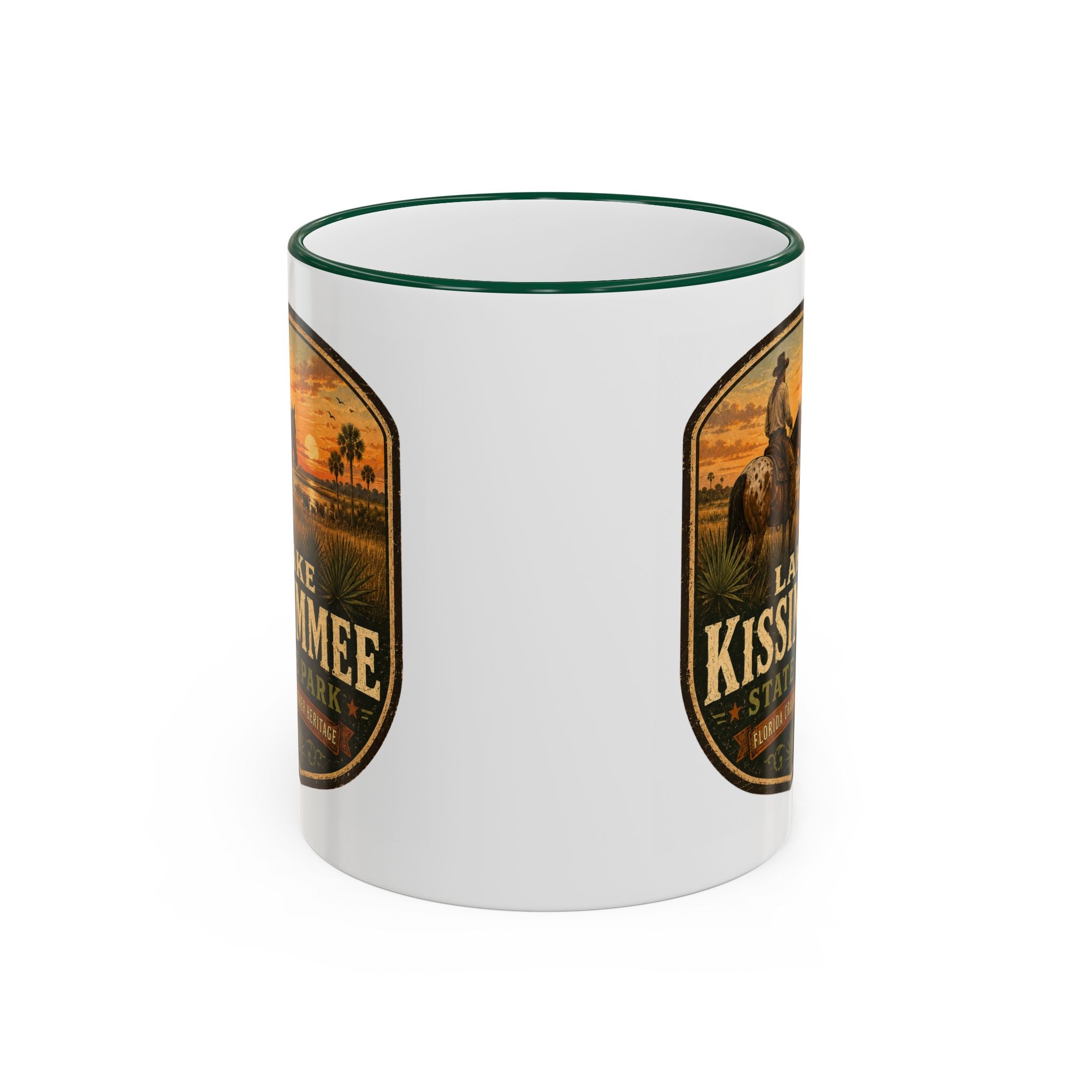 Lake Kissimmee Sunset Mug — Accent Rim & Handle 11oz/15oz