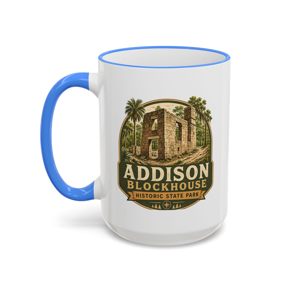 Addison Blockhouse Vintage Mug — Accent Rim & Handle 11oz/15oz