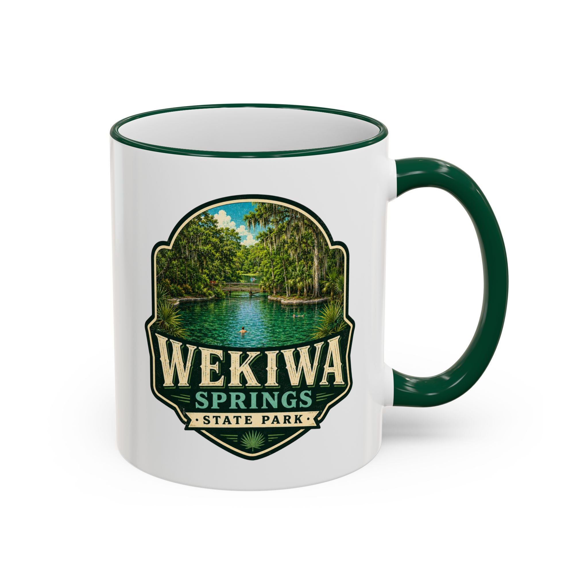 Wekiwa Springs Vintage Mug — Accent Rim & Handle 11oz/15oz